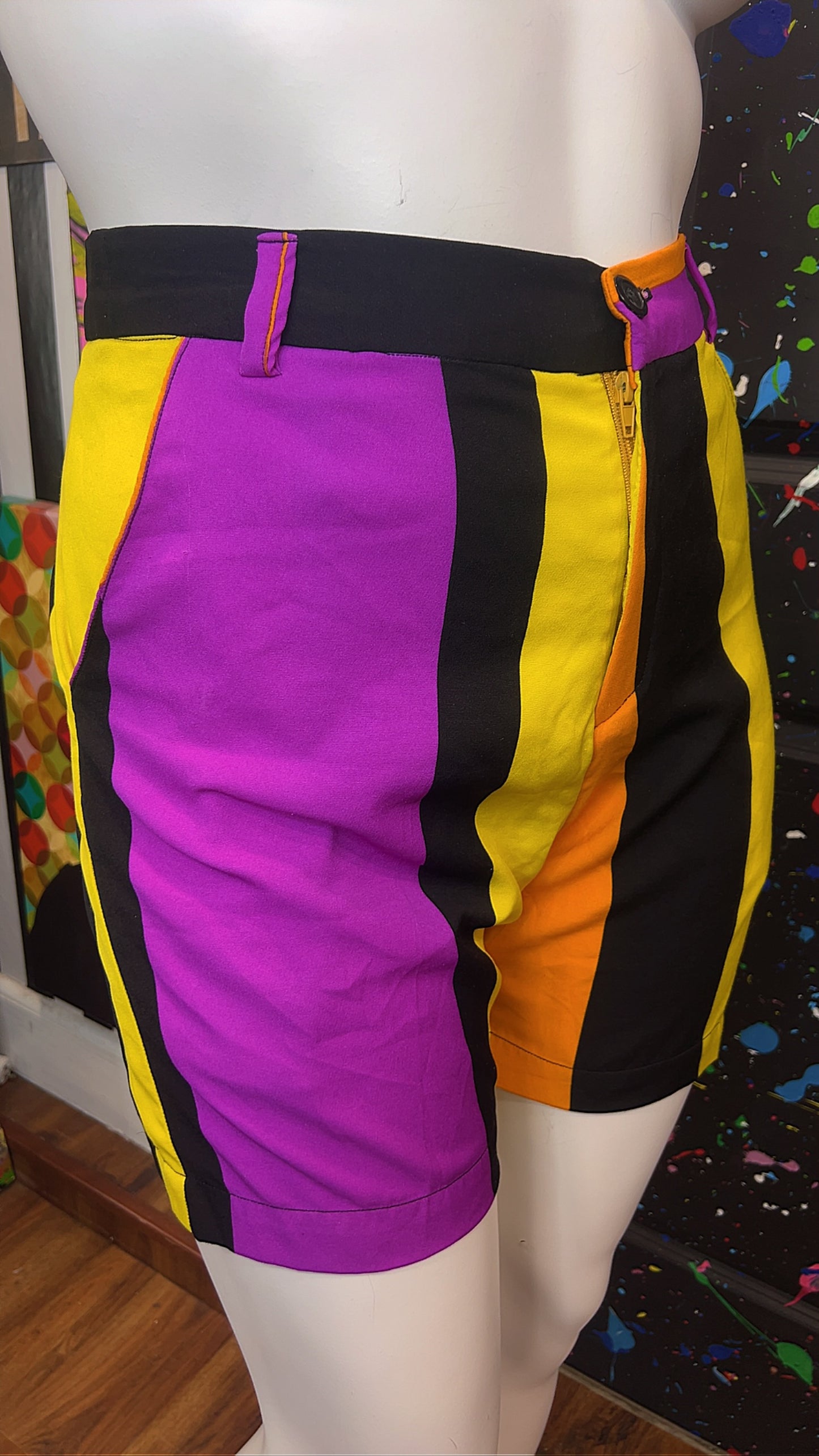 Striped Color Block Shorts (14)