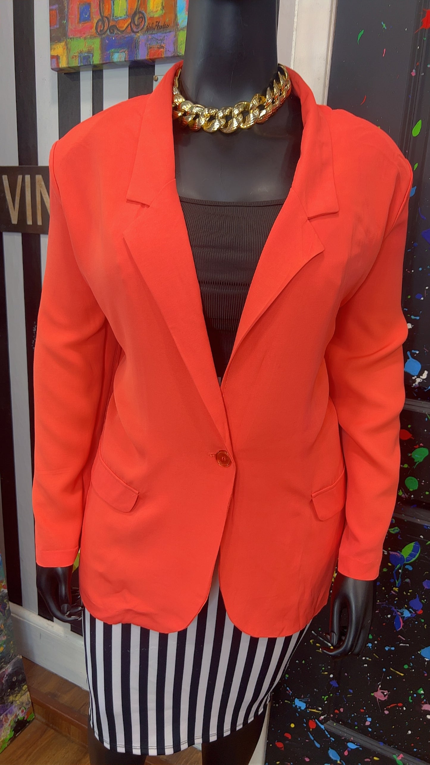 Vintage Salmon Colored Blazer (24)
