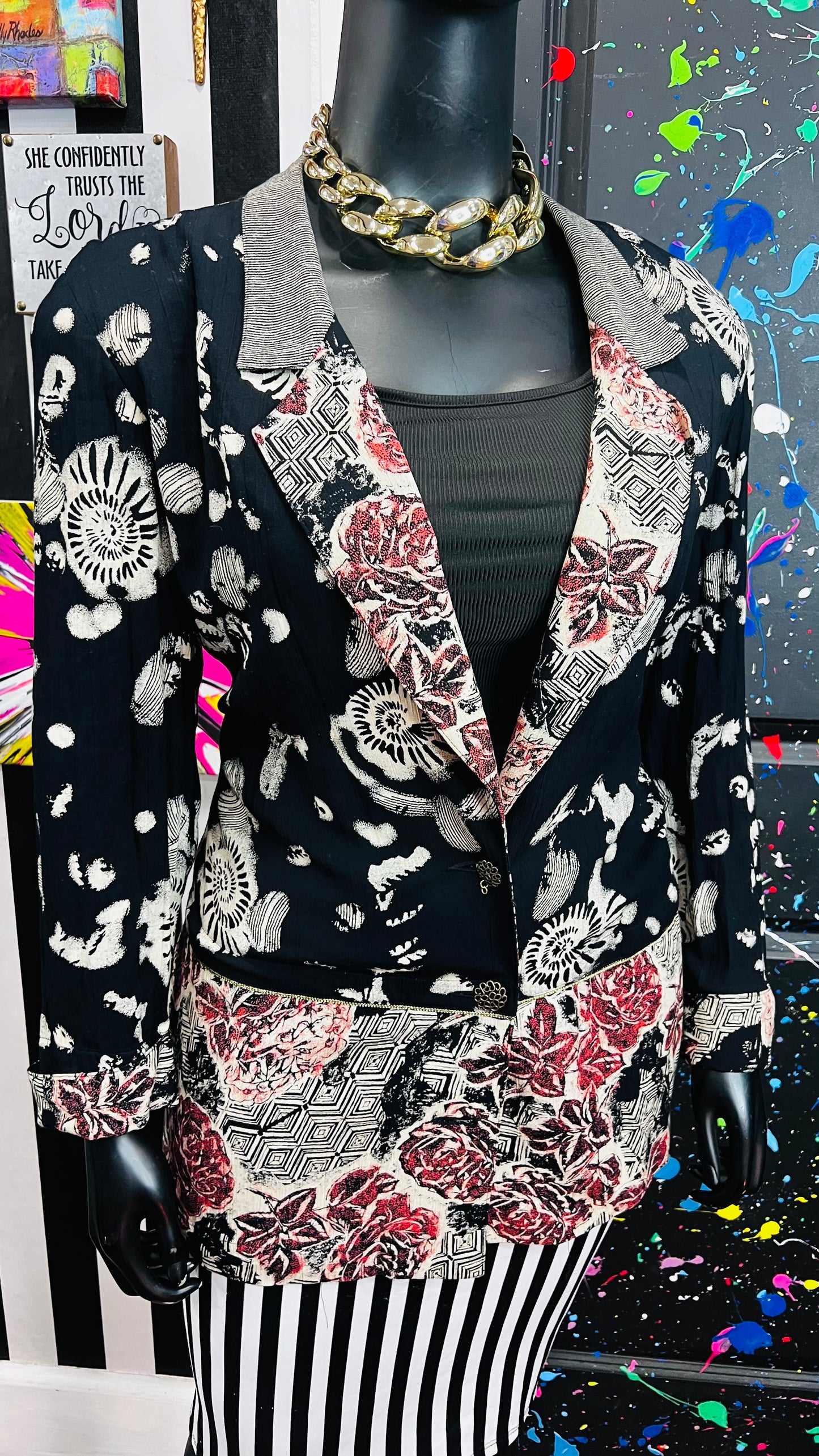 Vintage Carole Little Rayon Blazer (22)
