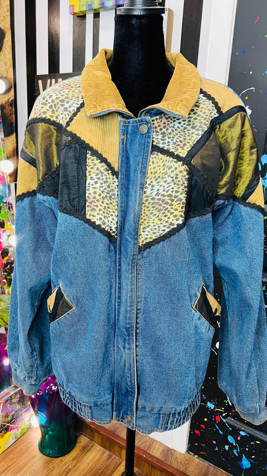 Vintage Denim & Animal Print Bomber (18)