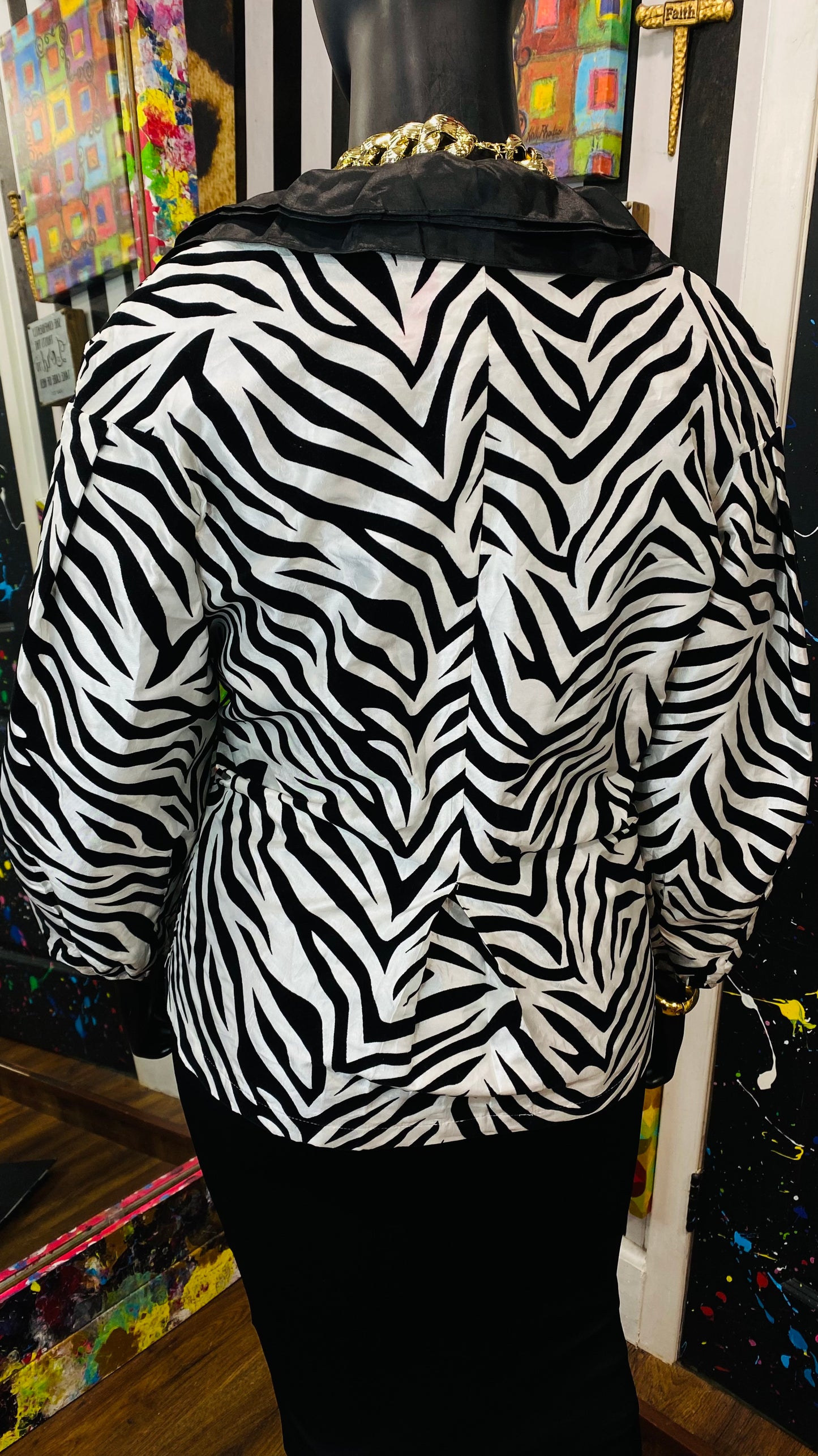 Vintage Zebra Print Blazer (14)
