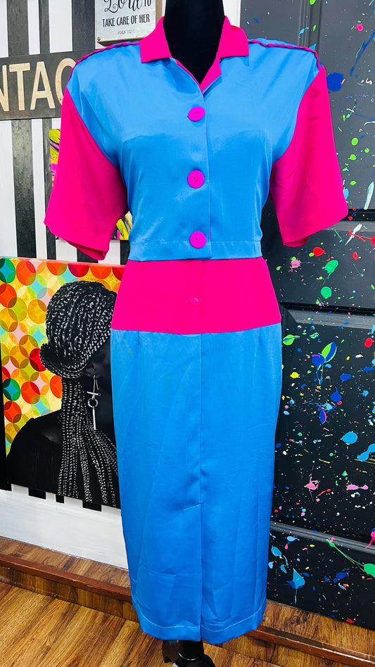 Vintage Color Block Dress & Top (12)