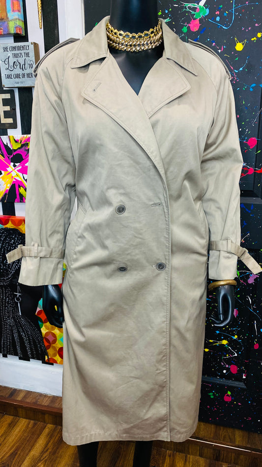 Vintage Tinted Khaki Trench Coat (14)