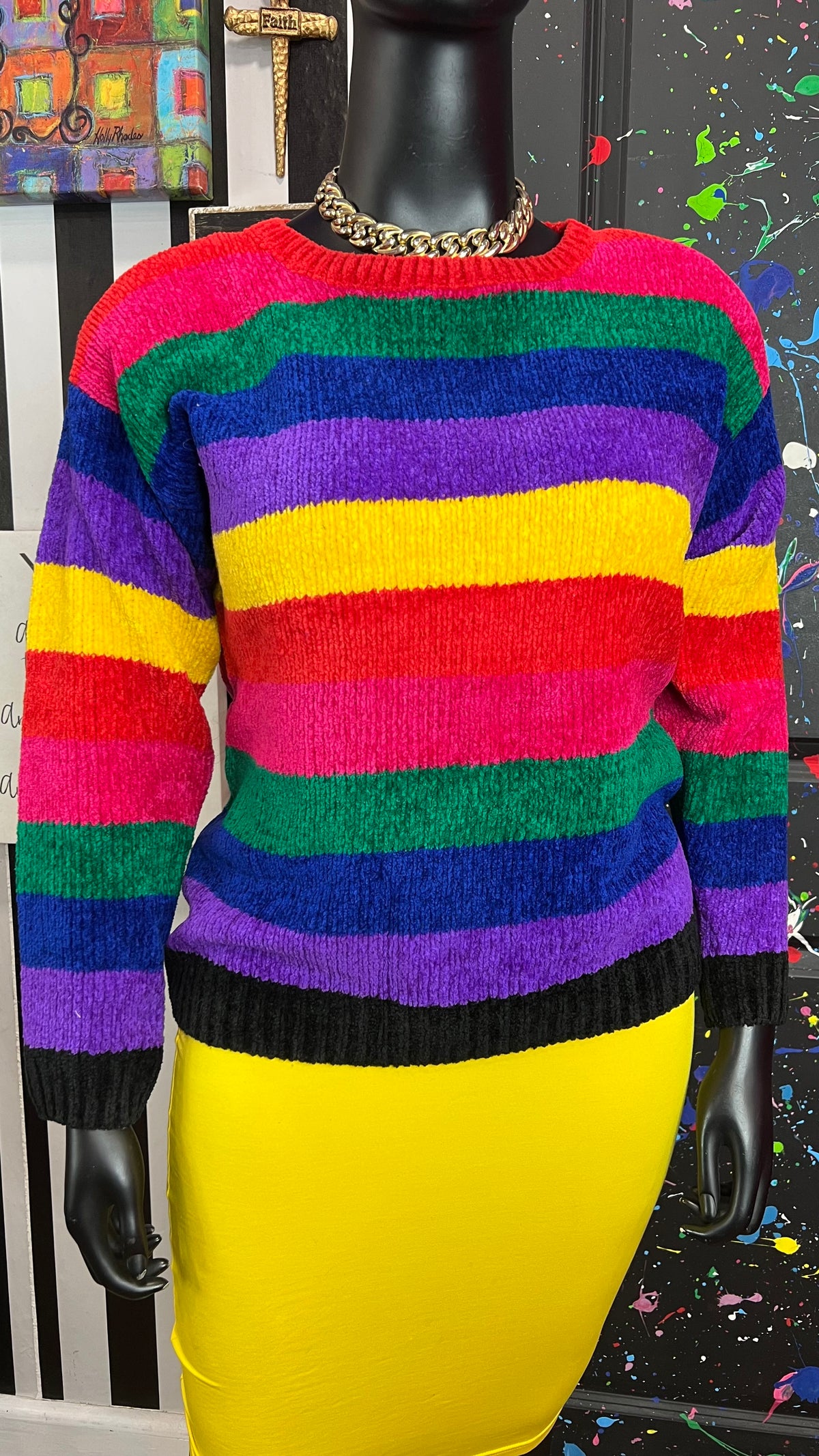 Vintage Striped Rainbow Sweater (16)