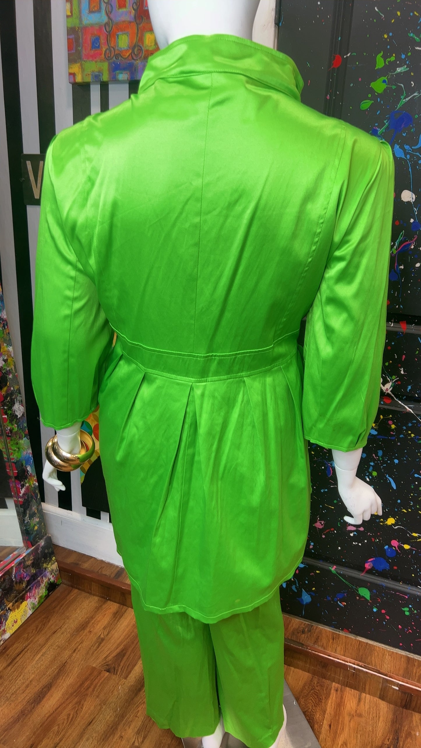 Vintage Vibrant Green Pants Set (24)