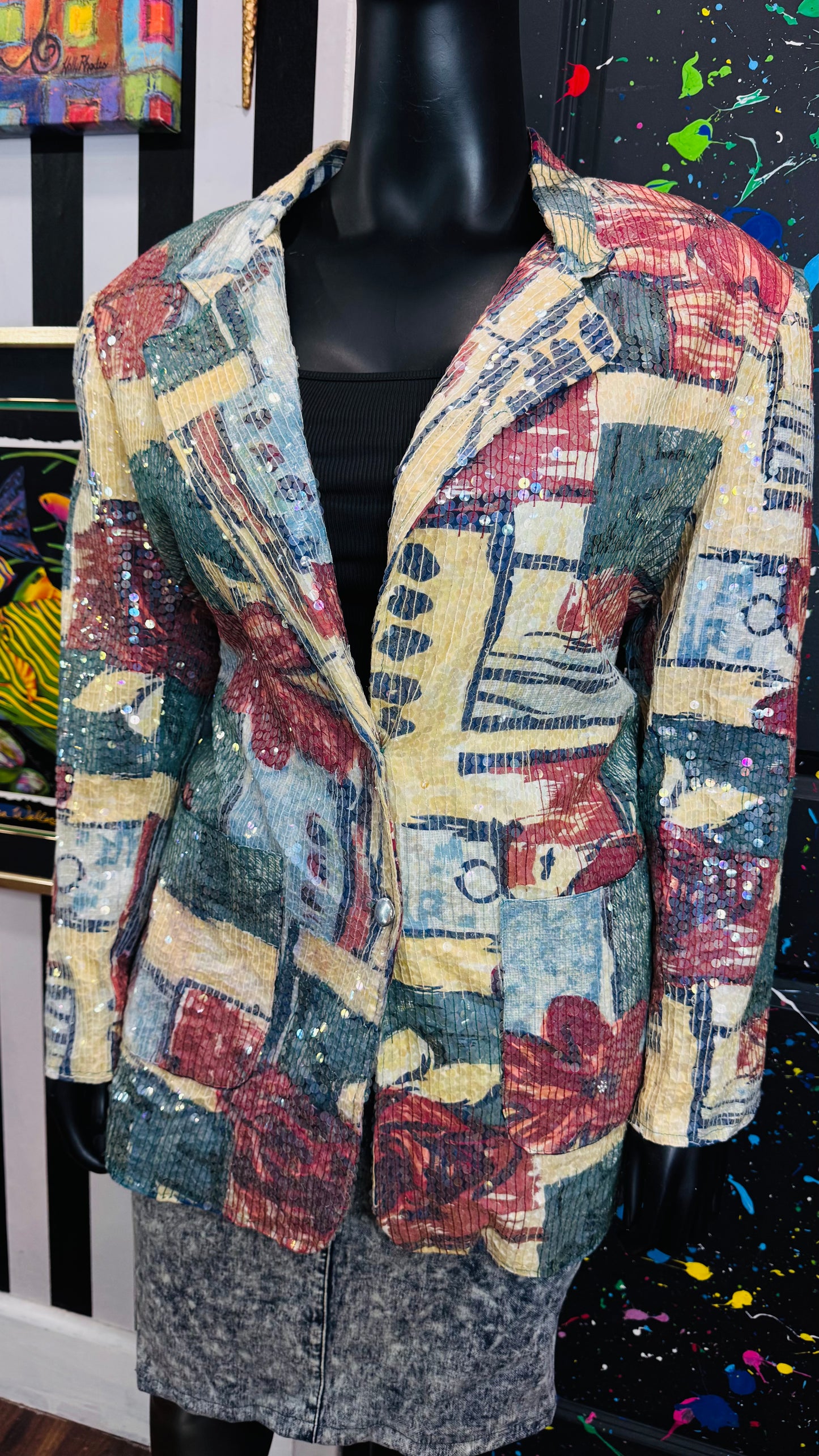 Vintage Sequin Blazer Dead Stock- New w/ Tags Blazer (20)
