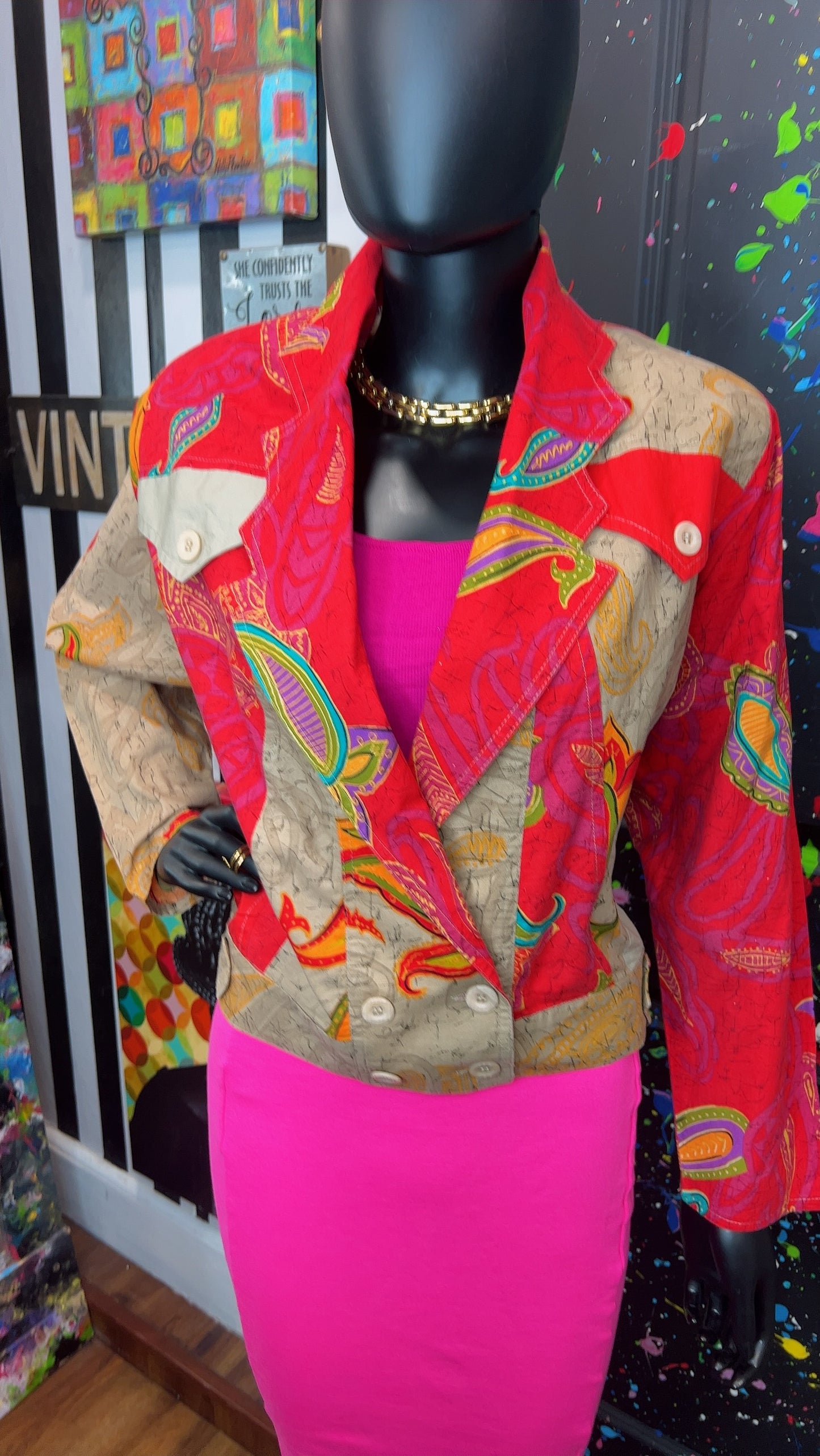 Vintage Western Cropped Blazer Jacket (14)