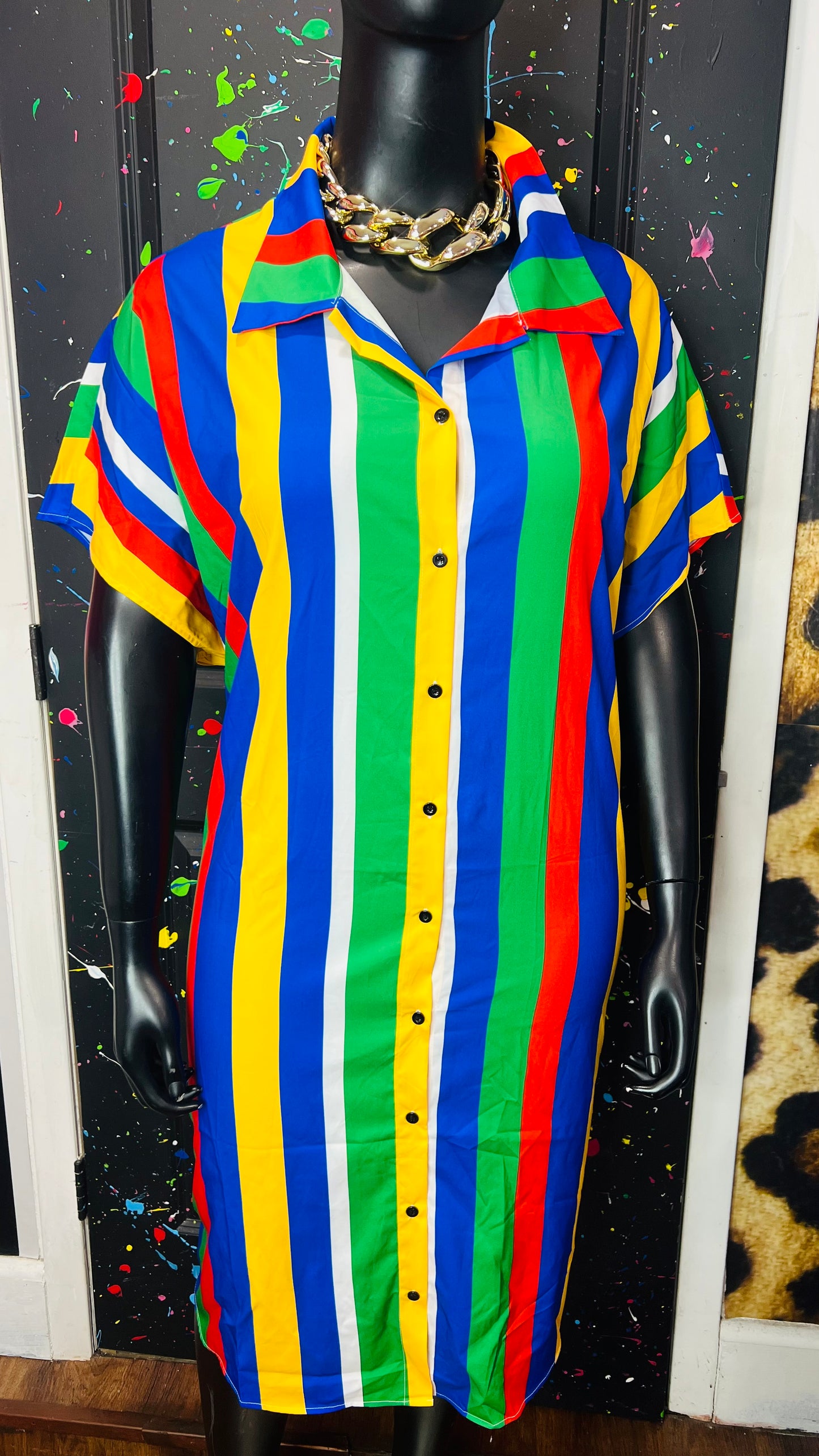 Color Block Shirt Dress (24)