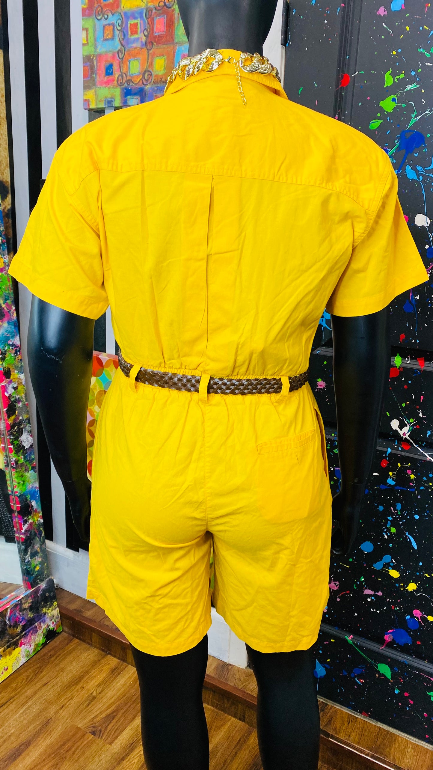 Vintage Yellow 100% Cotton (No Stretch) - (12/14)