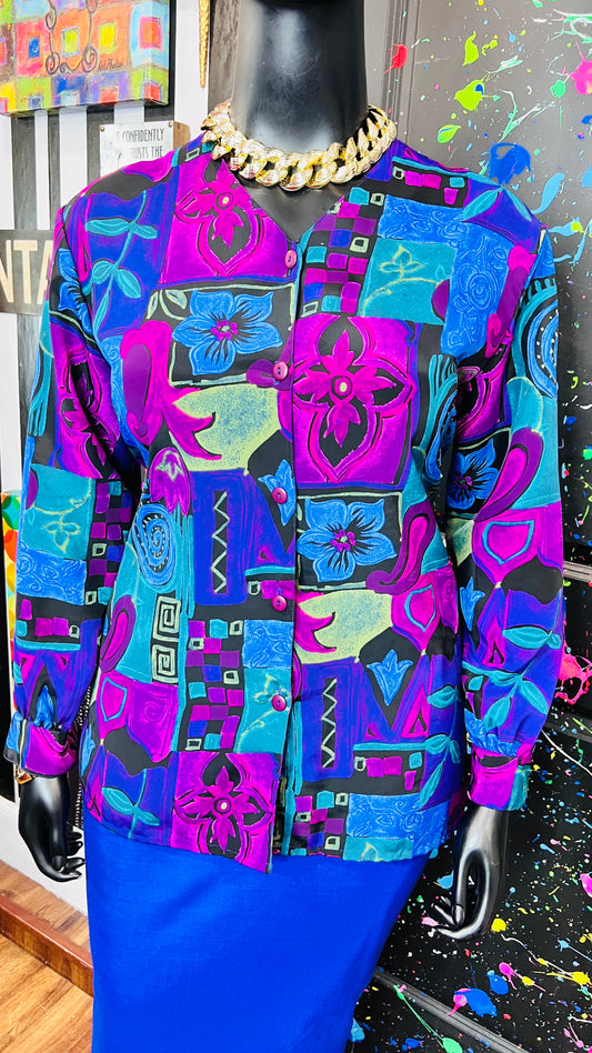 Vintage 90’s Abstract Blouse (14)