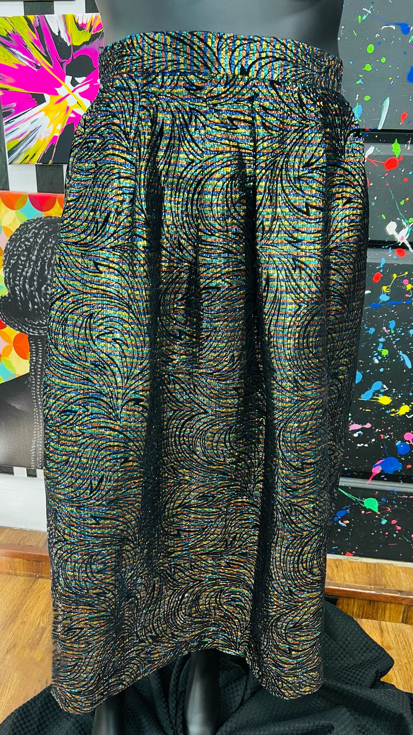 Vintage Shimmer Skirt w/ Pockets (20)