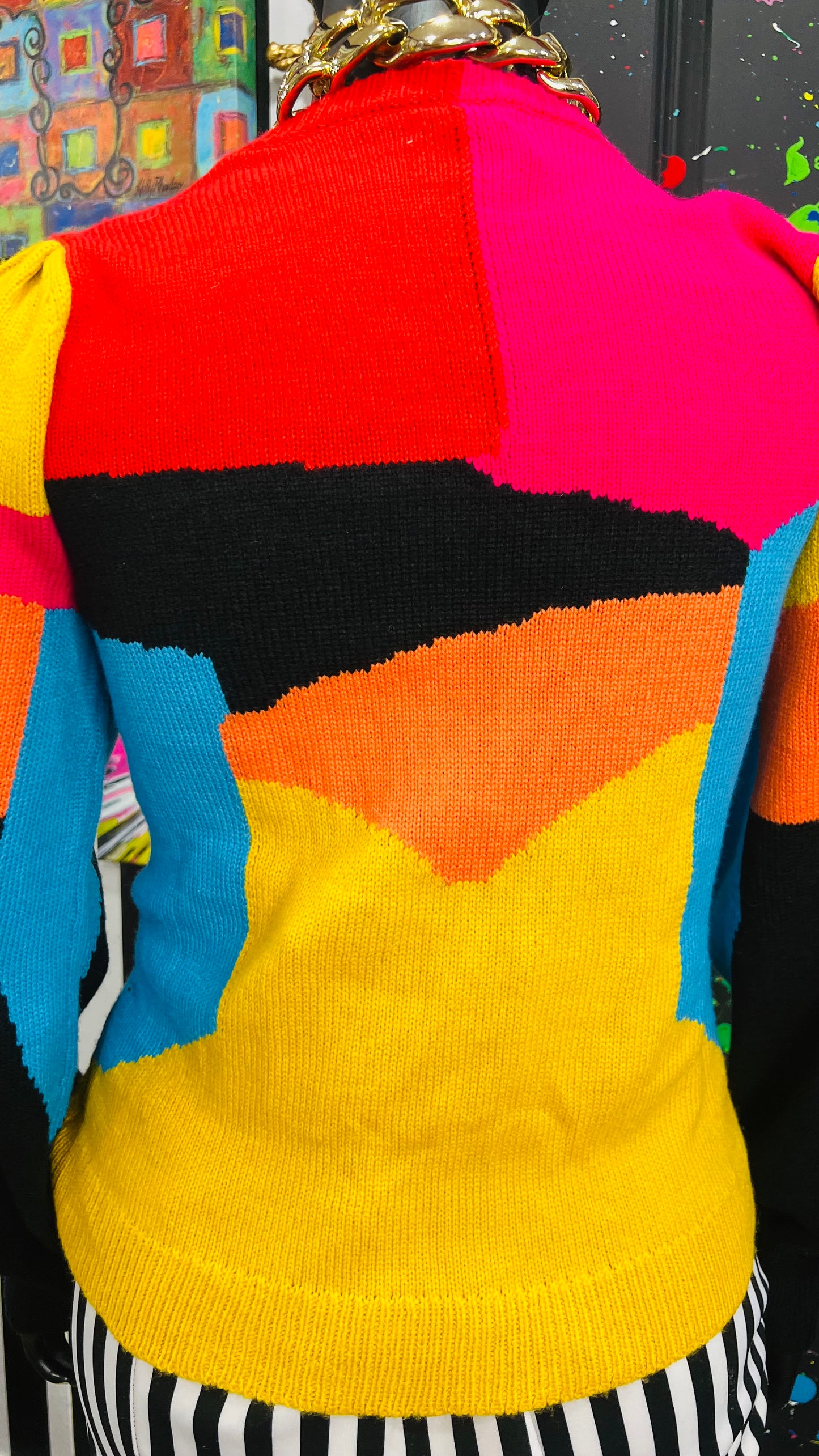 Colorful Knit Sweater (14/16)