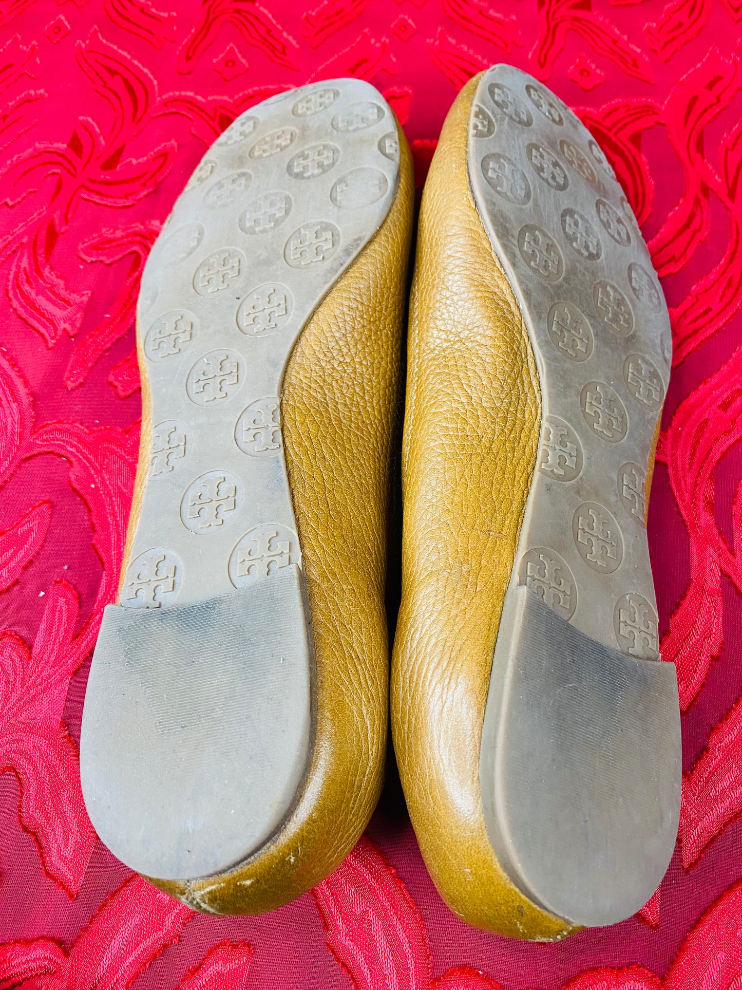 Tory Burch Genuine Leather Vintage Flats