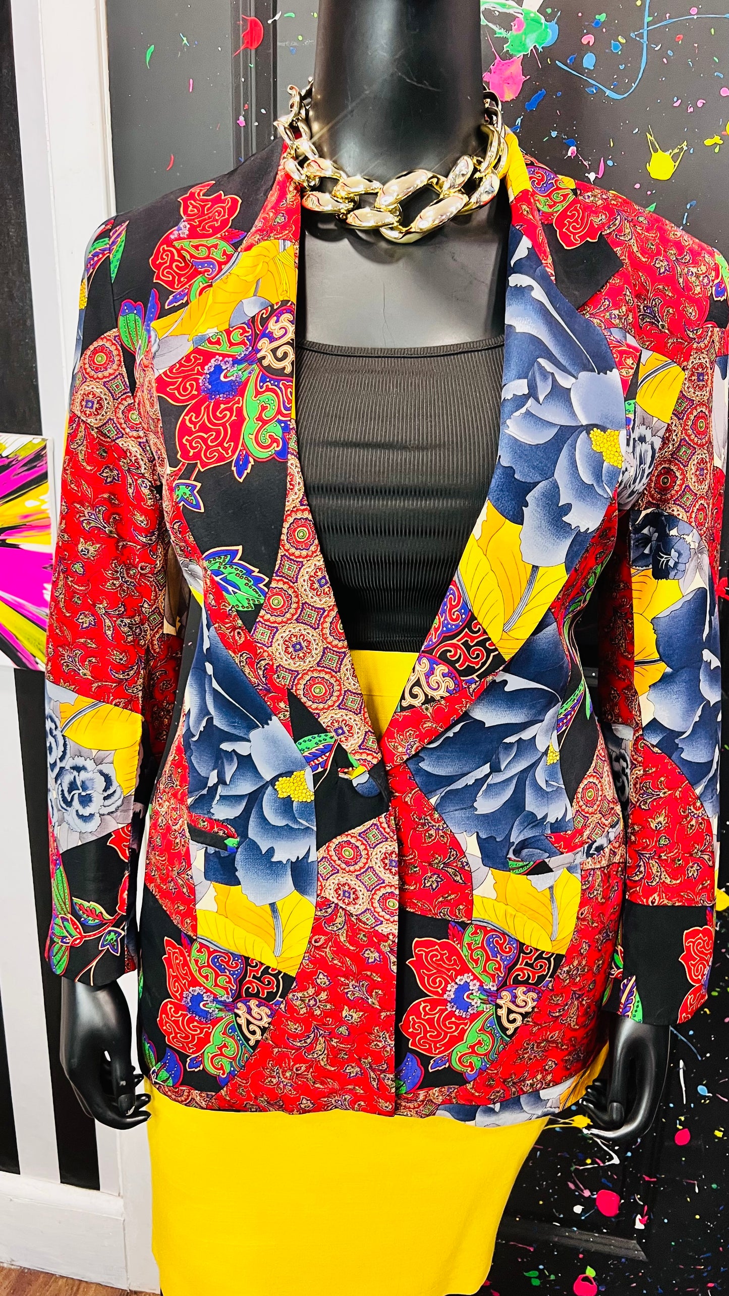 Vintage 100% Silk Blazer (14/16)