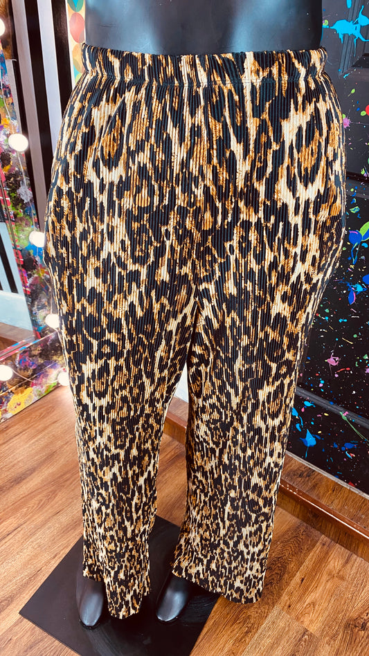 Eric Signature Cheetah Print Stretch Pants