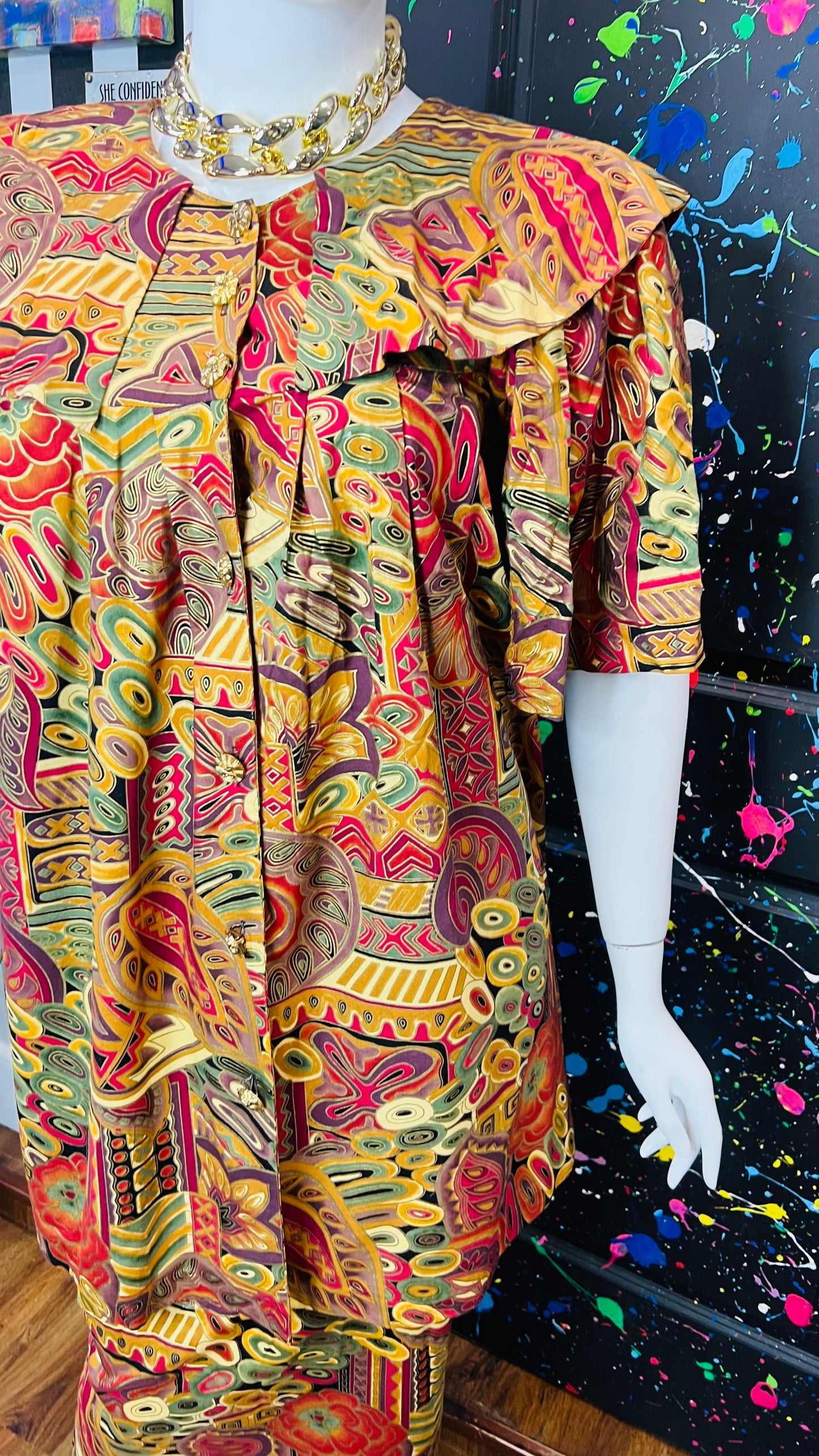 Vintage Traditional African Skirt Set (14/16)
