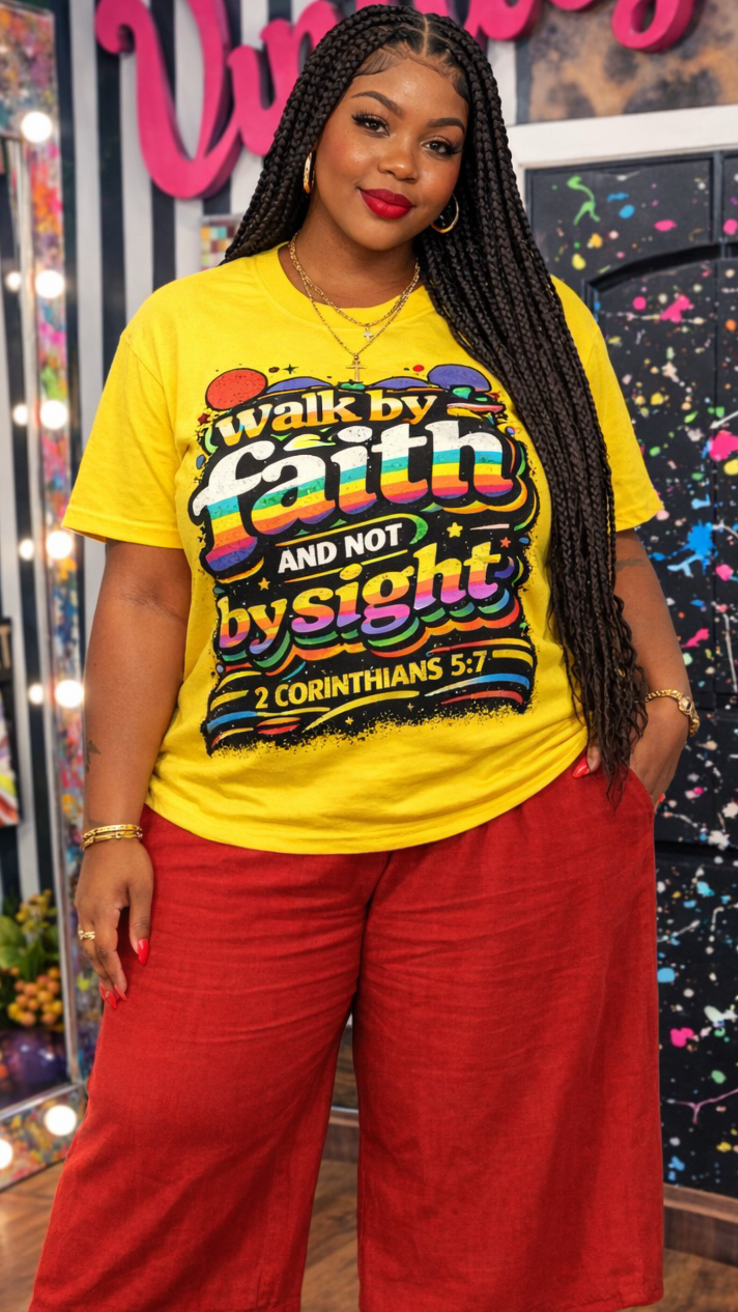 Walk by Faith Not by Sight Graphic T-Shirt | Christian Tee (L–3XL)