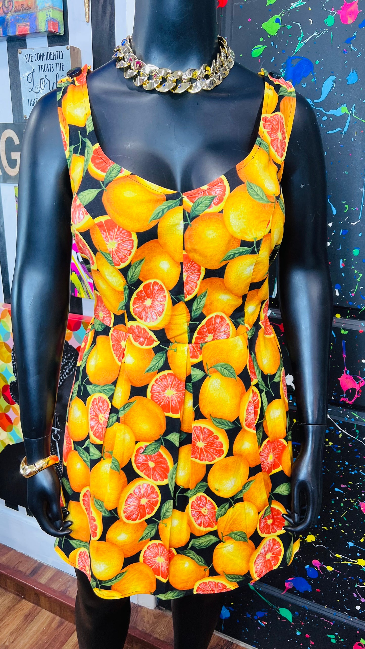 Vintage Fruit Romper - Shorts Underneath (16)