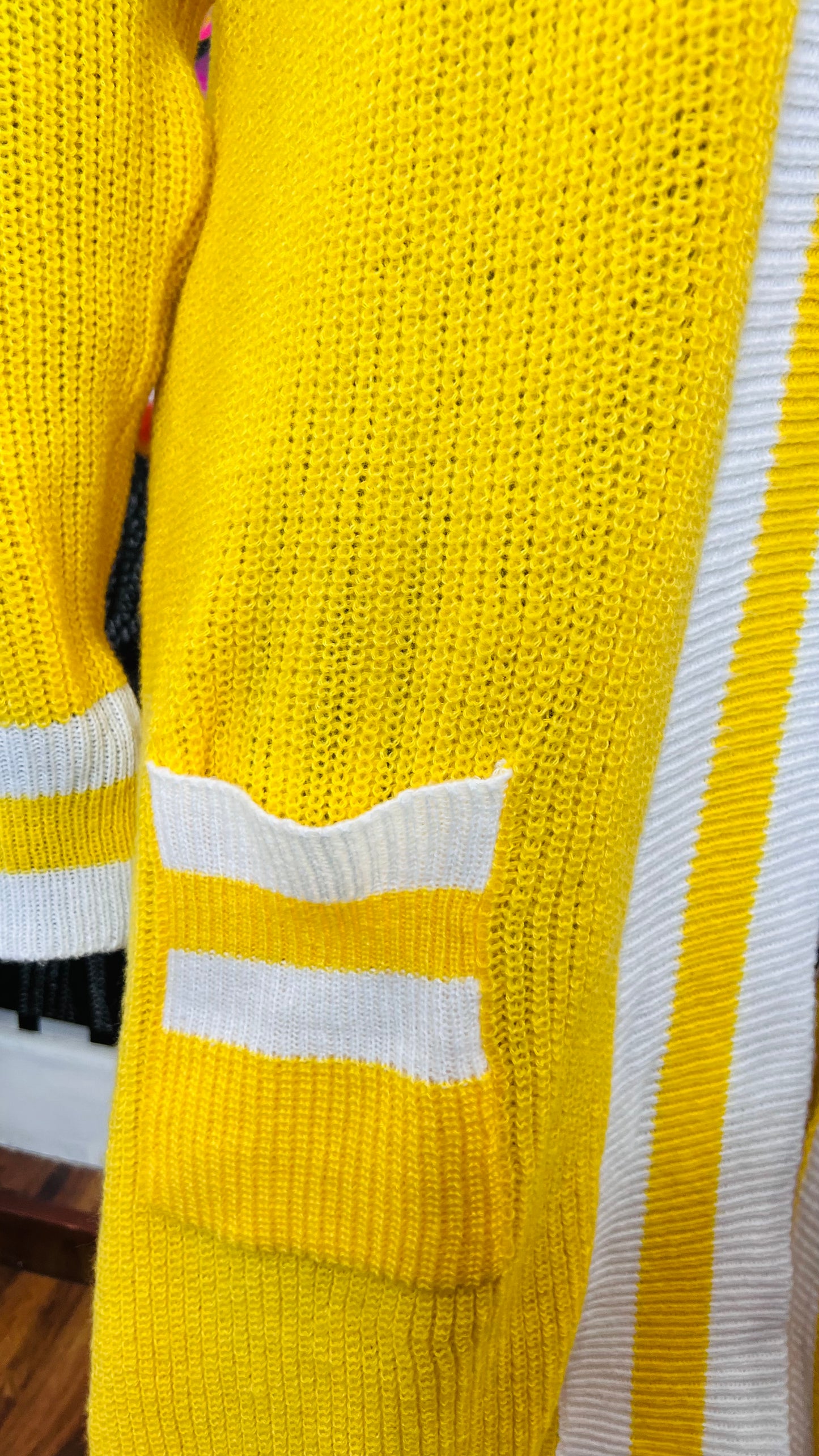 Yellow & White Duster Cardigan (OS)