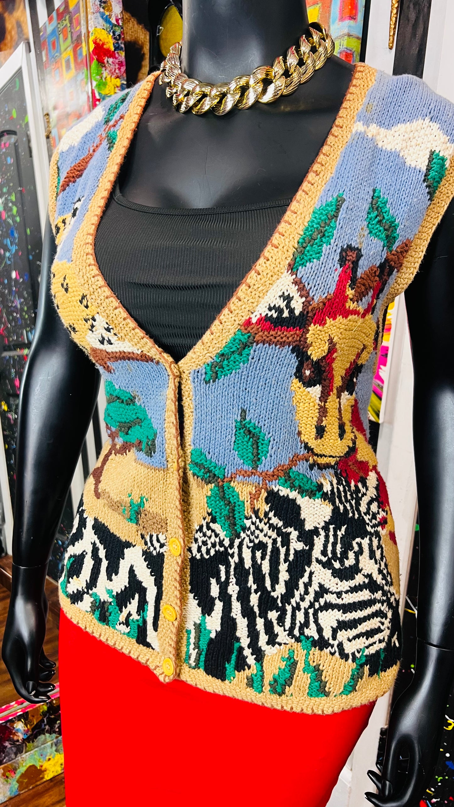 Vintage Safari Knit Vest (16)