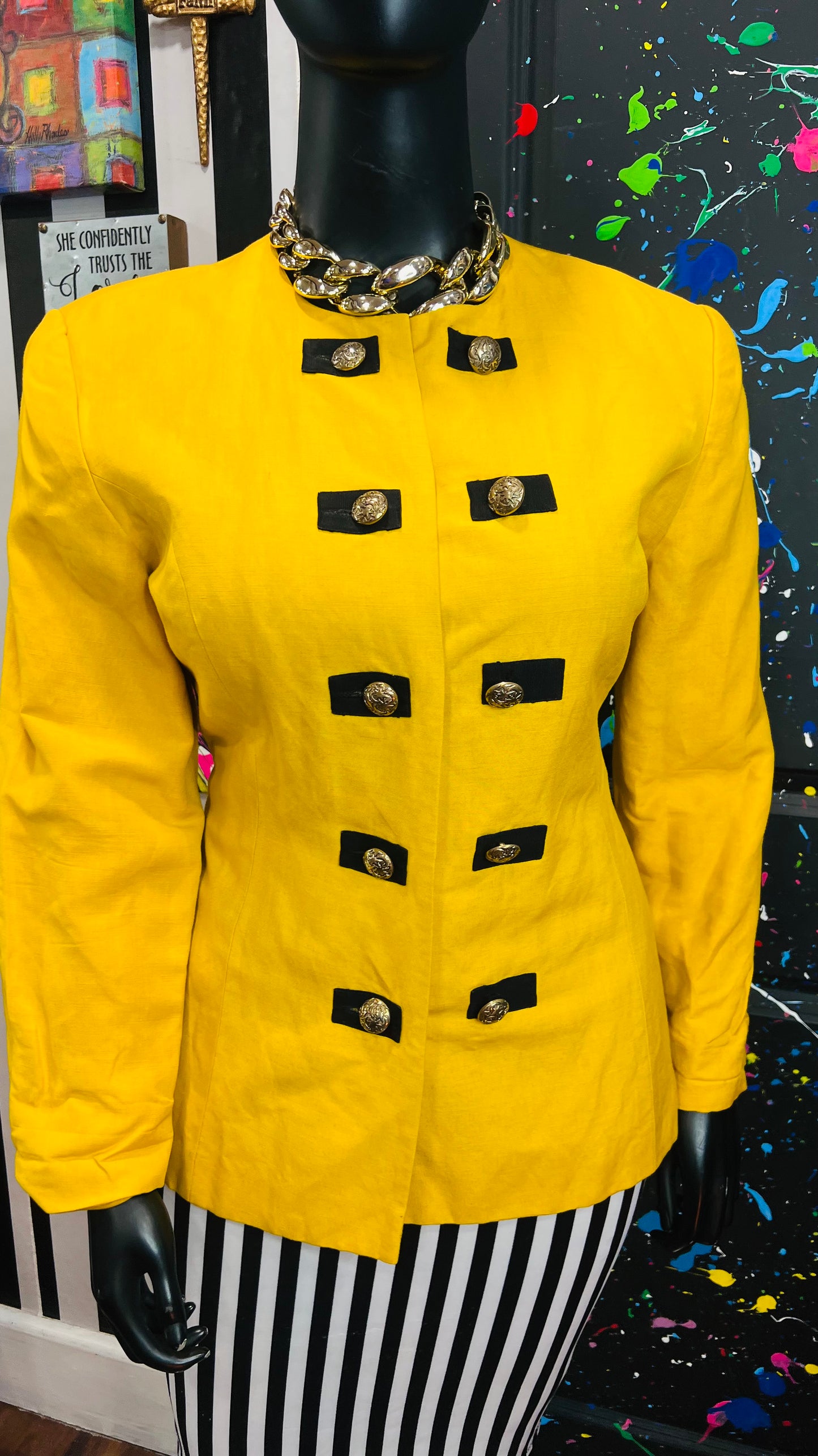 Vintage Mustard Yellow Blazer (18)