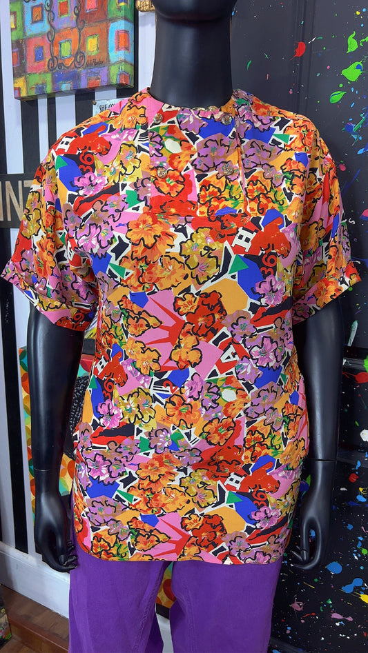 Vintage Fendi 100% Silk Blouse (14)