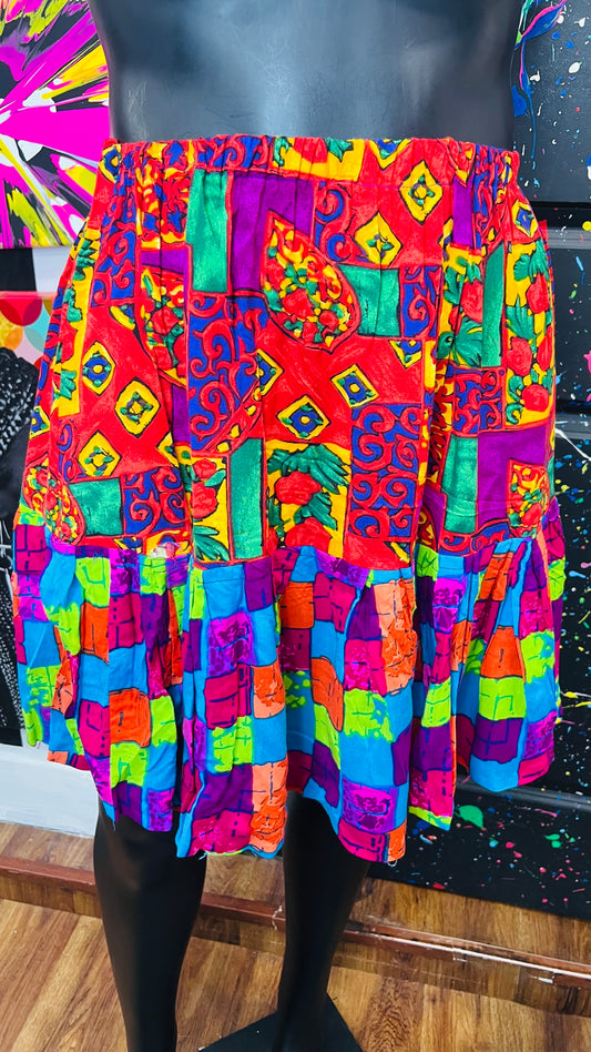 Vintage Mix Print Skirt (12/14)