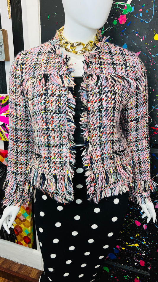 Tweed Multicolored Cropped Blazer (18)