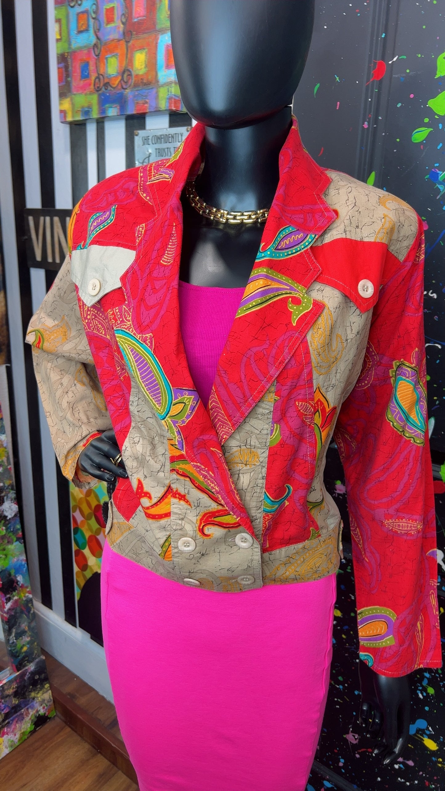 Vintage Western Cropped Blazer Jacket (14)