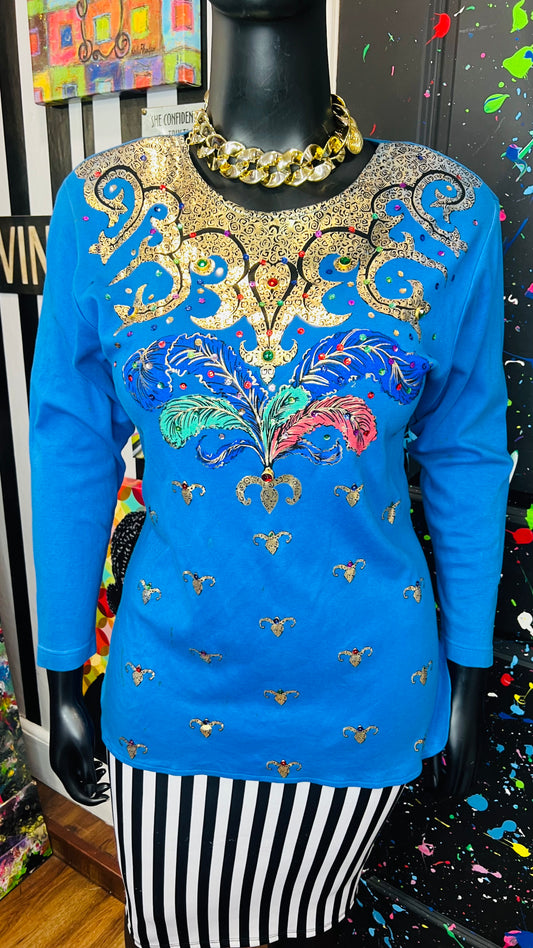 Vintage Jewel Long Sleeve Blouse (14)