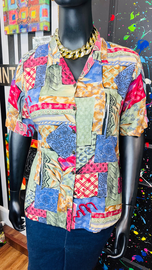 Vintage Rayon 90’s Blouse (18)