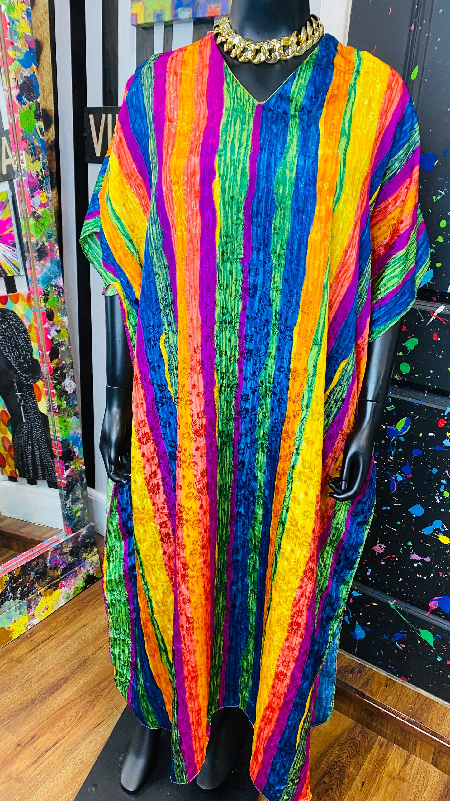 Vintage Rainbow Kaftan (OS)