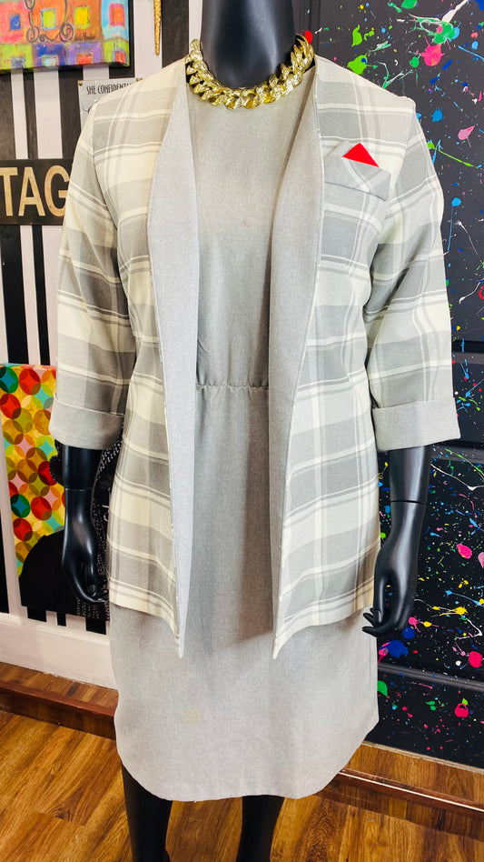 Vintage Gray & White Vintage Dress Set (18)