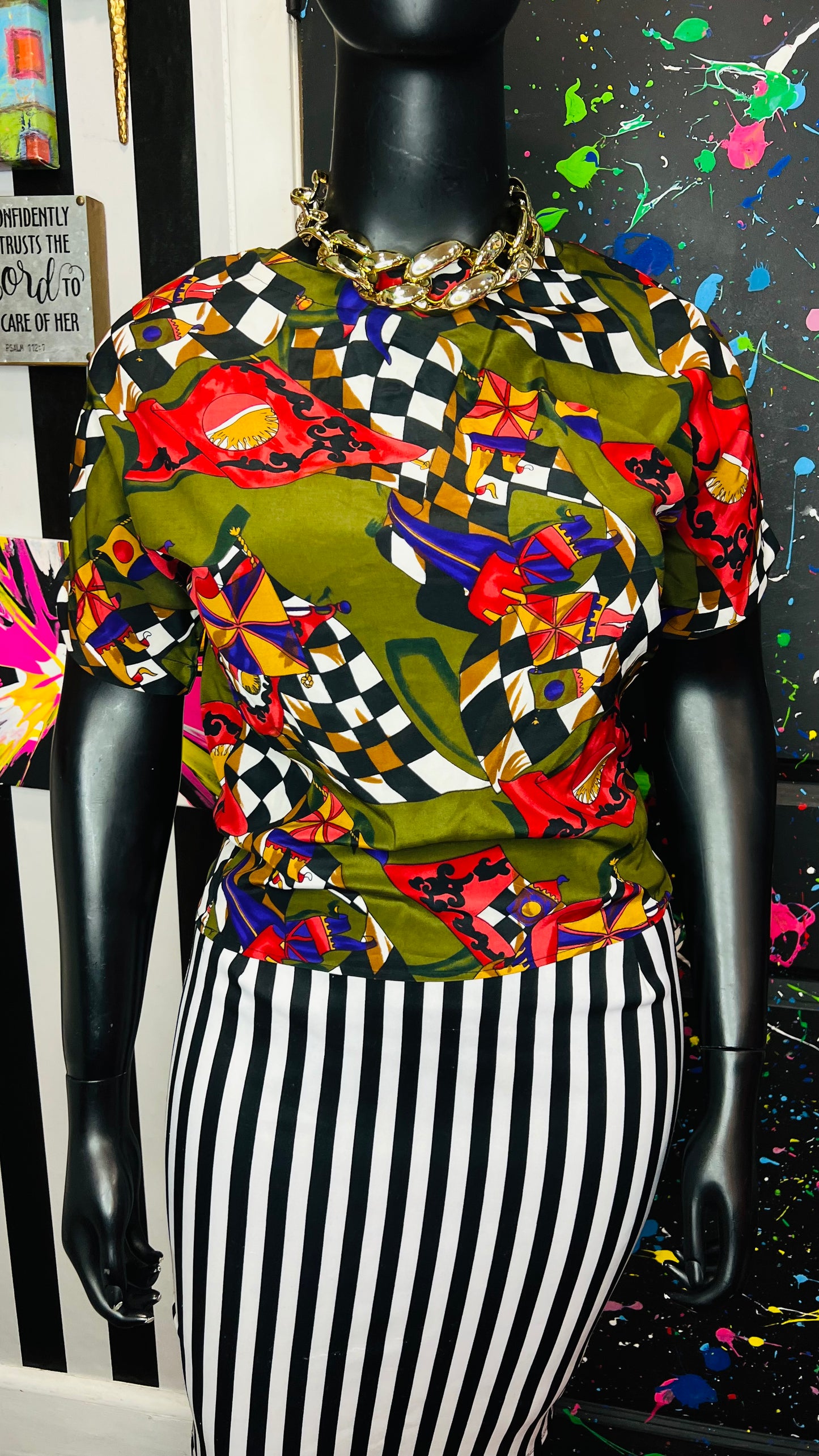 Vintage Abstract 90’s Blouse (12)