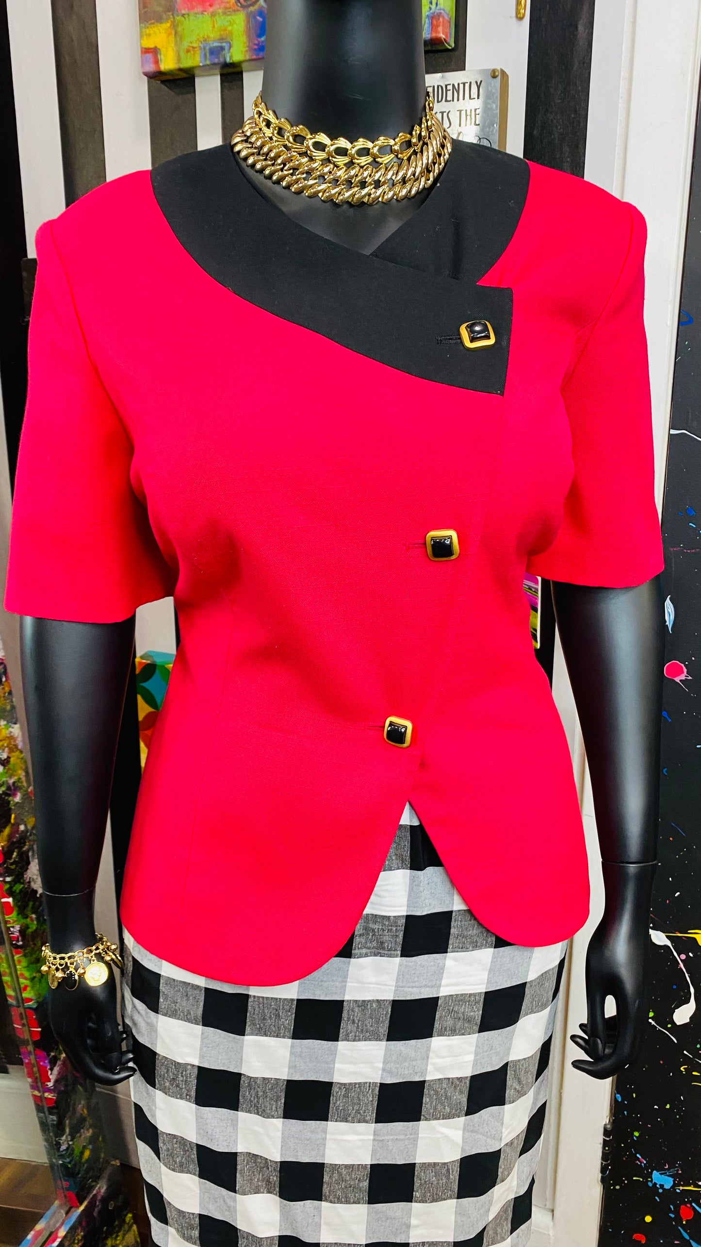 Vintage Fuchsia Kasper Blazer Blouse (18W)