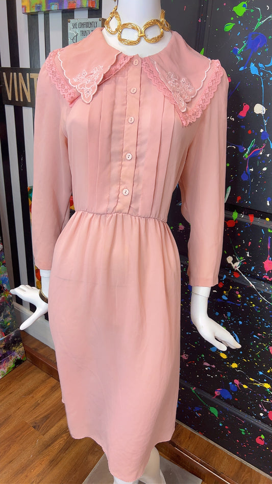 Vintage Blush Pink Dress (14)