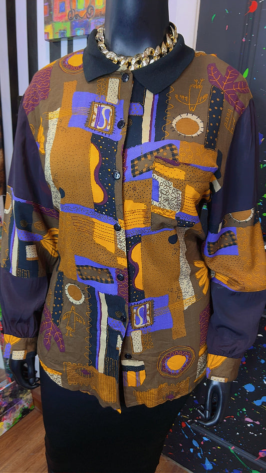 Vintage 80’s Rayon Blouse (14)