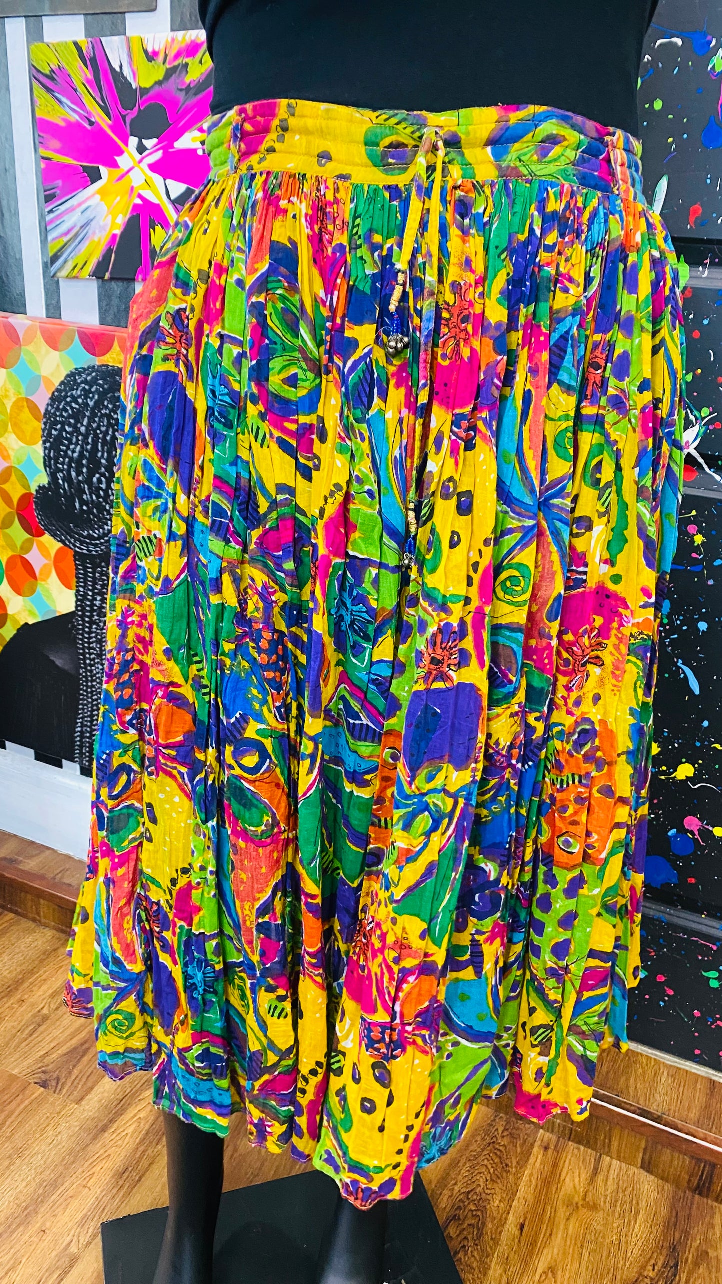 Vintage Rayon Abstract Skirt (20)