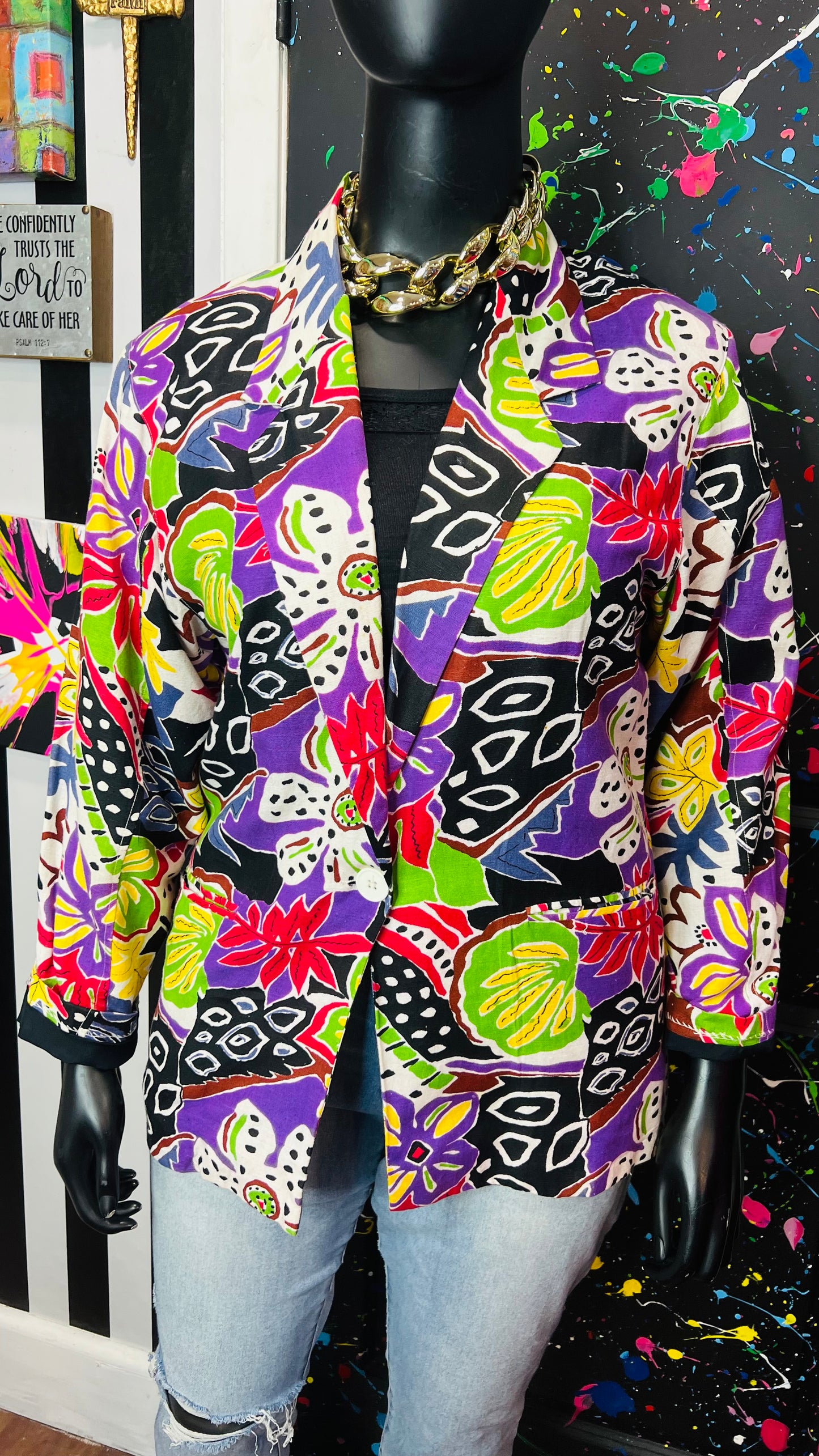 Vintage Abstract 80’s Blazer (14/16)