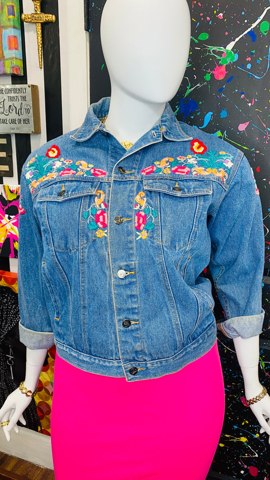 Vintage Denim Embroidered Jacket (14)