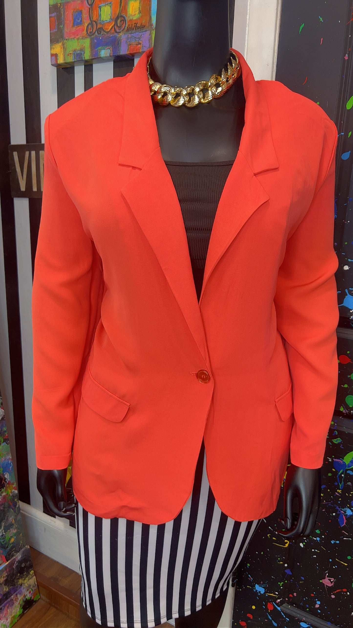 Vintage Salmon Colored Blazer (24)