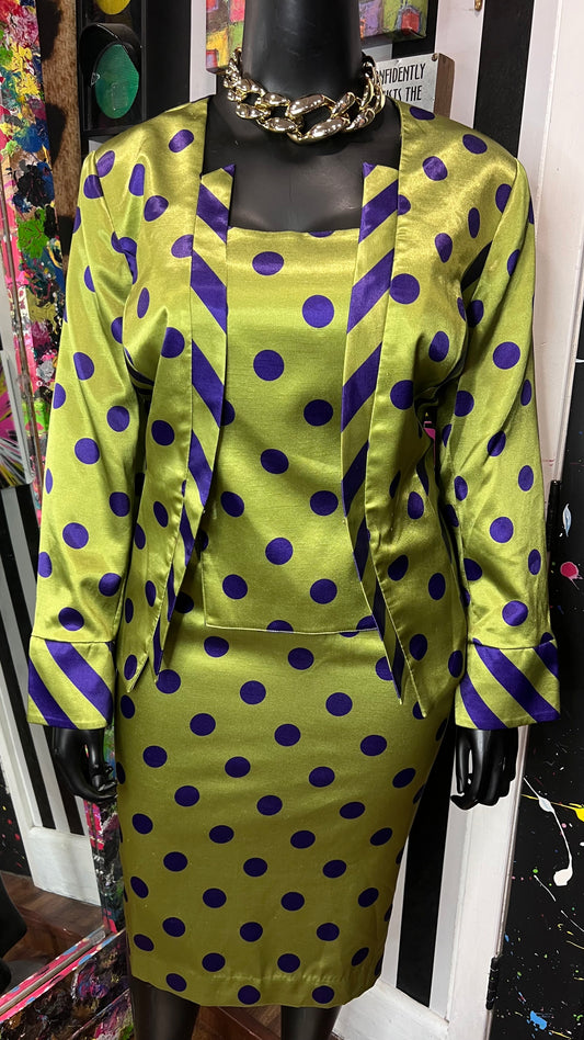 Vintage Green & Purple Skit Suit (22W)