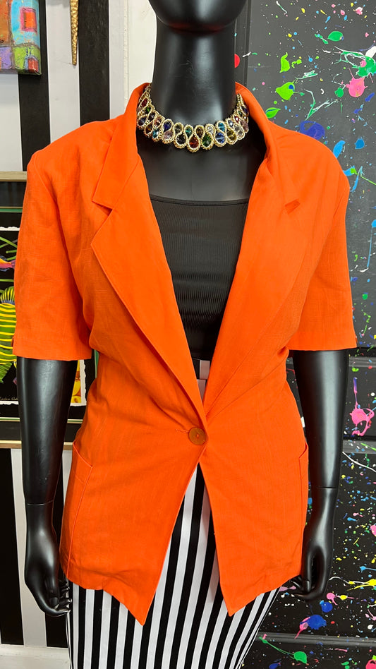Vintage Orange Short Sleeve Blazer (20W)