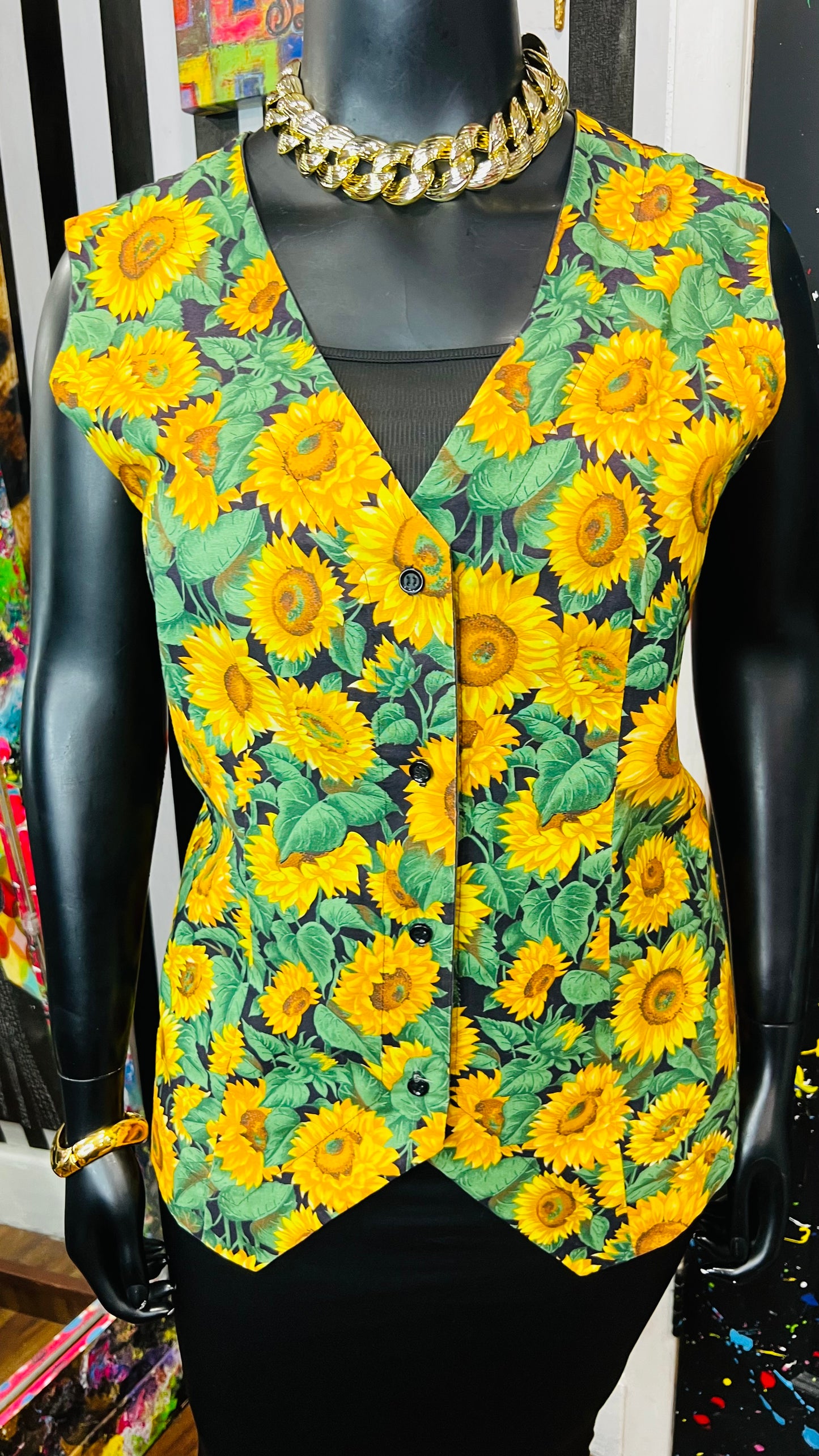 Vintage Sunflower Vest (20)