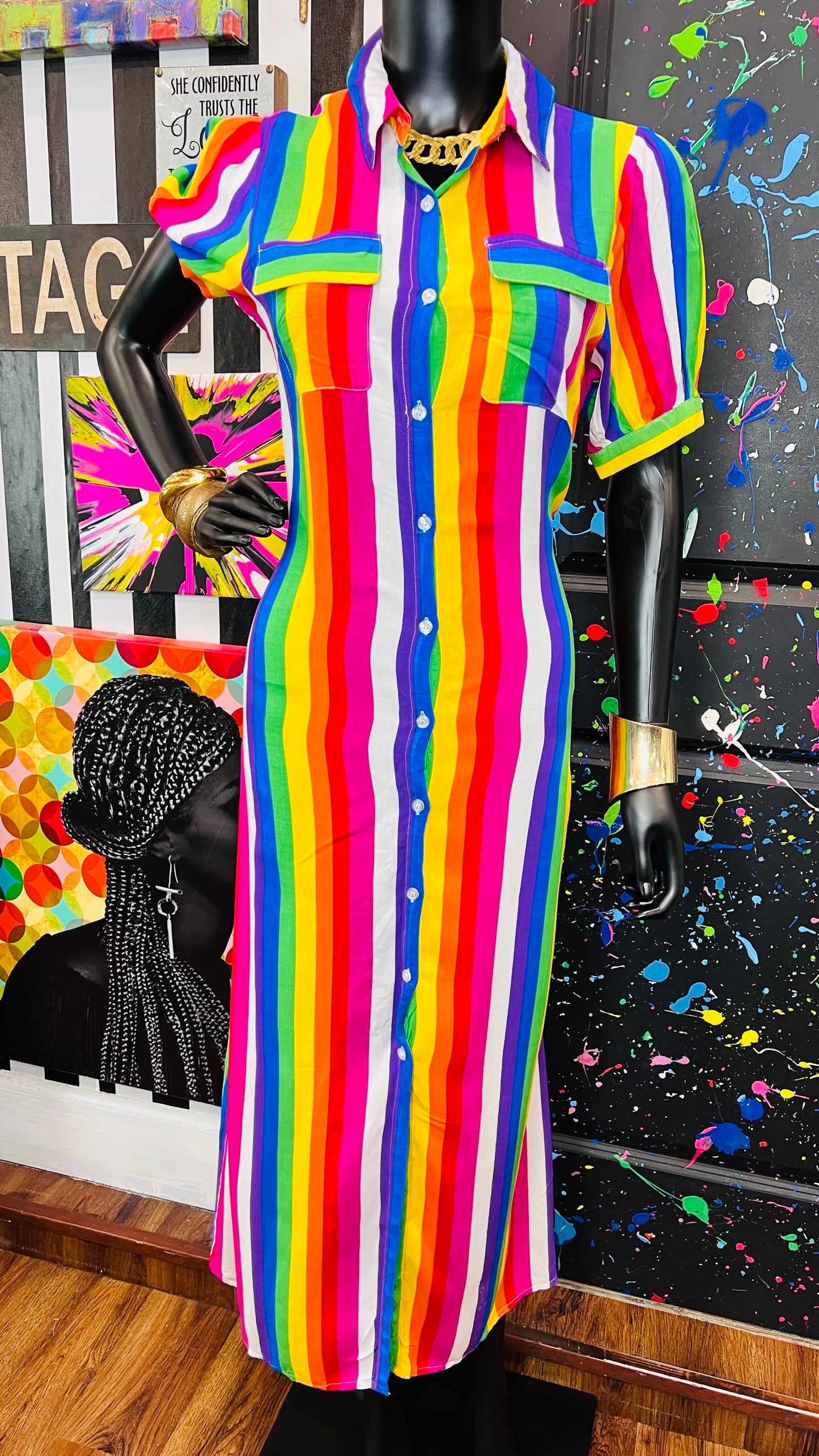 Rainbow Rayon Dress/Duster (12)
