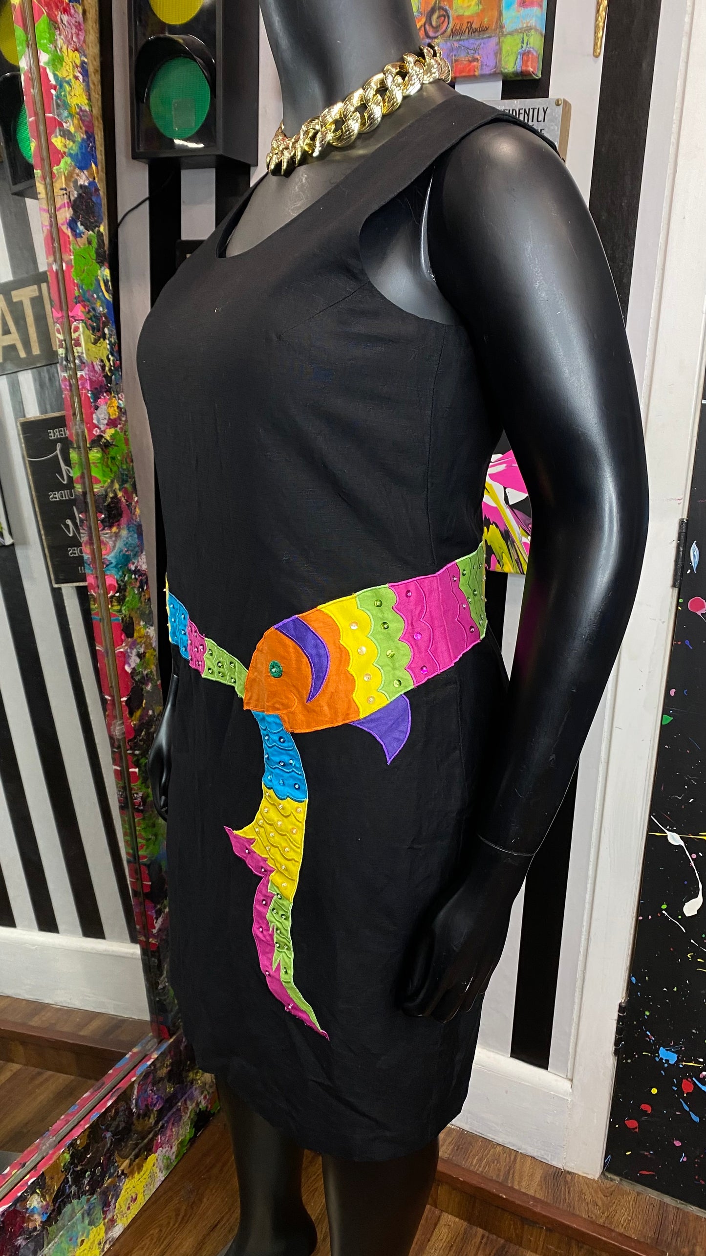 Vintage Colorful Fish Dress (14)