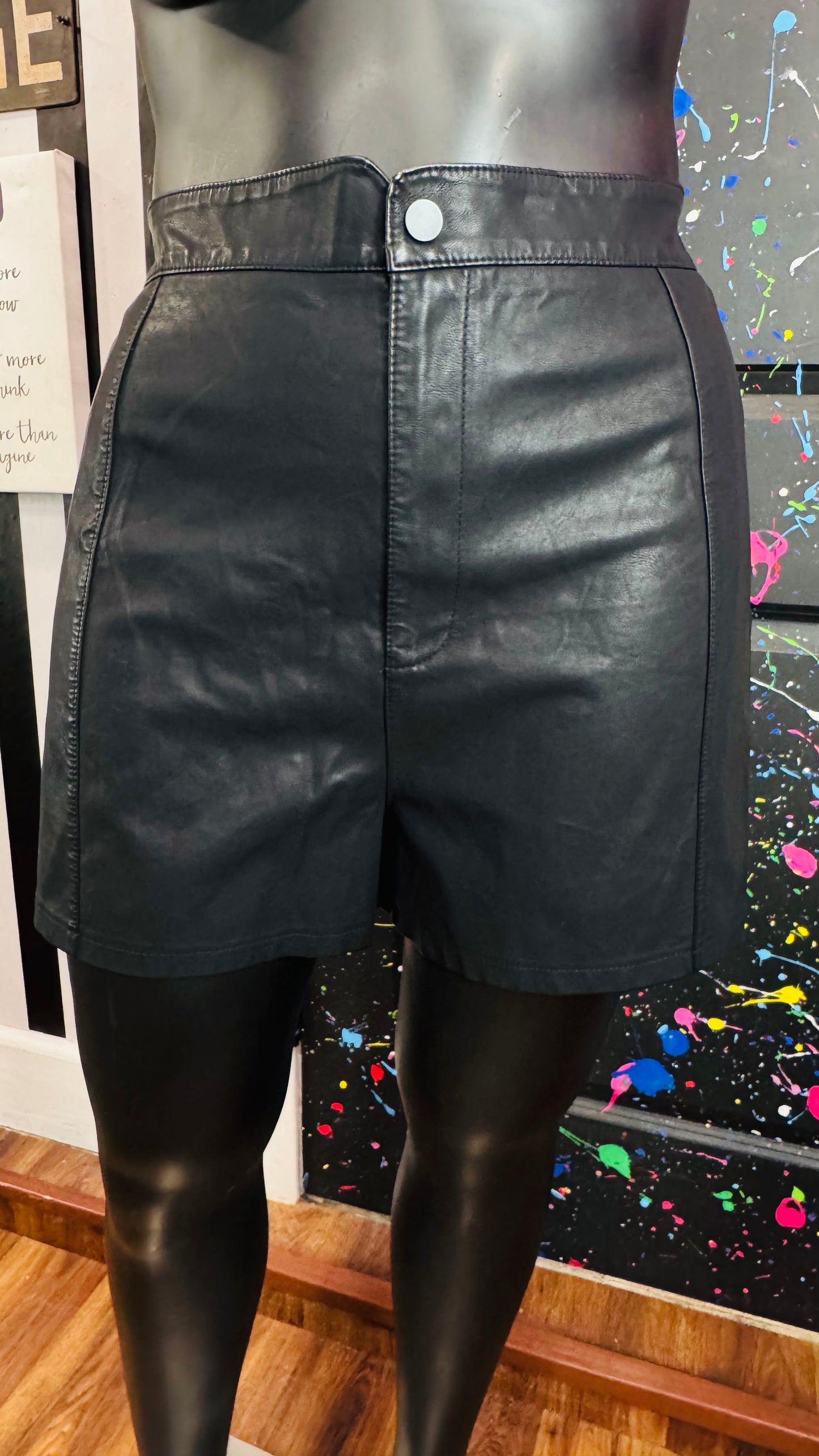 Faux Leather Shorts (20)