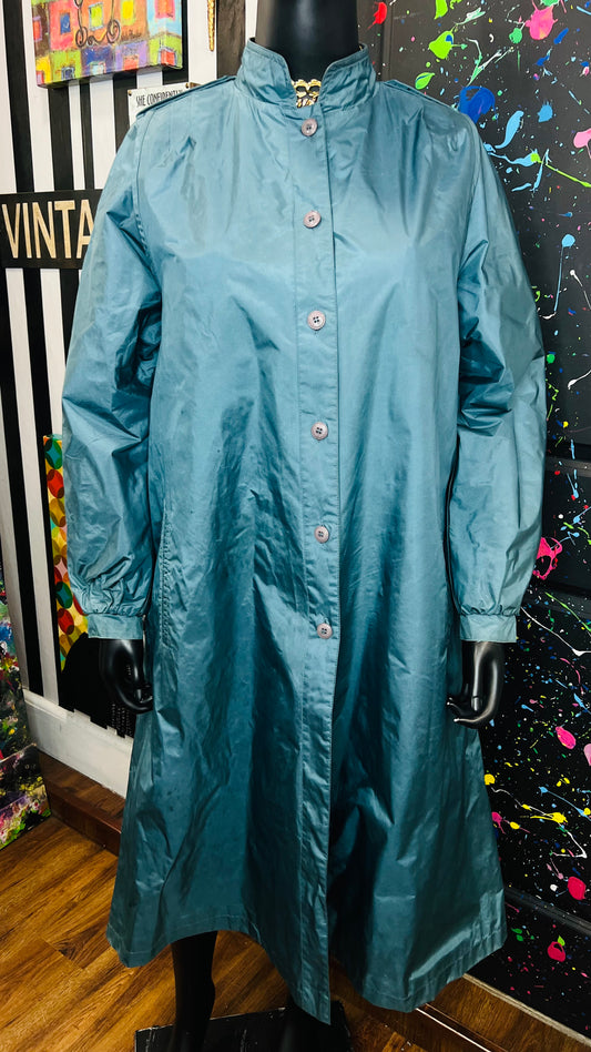 Vintage Teal Raincoat (18)