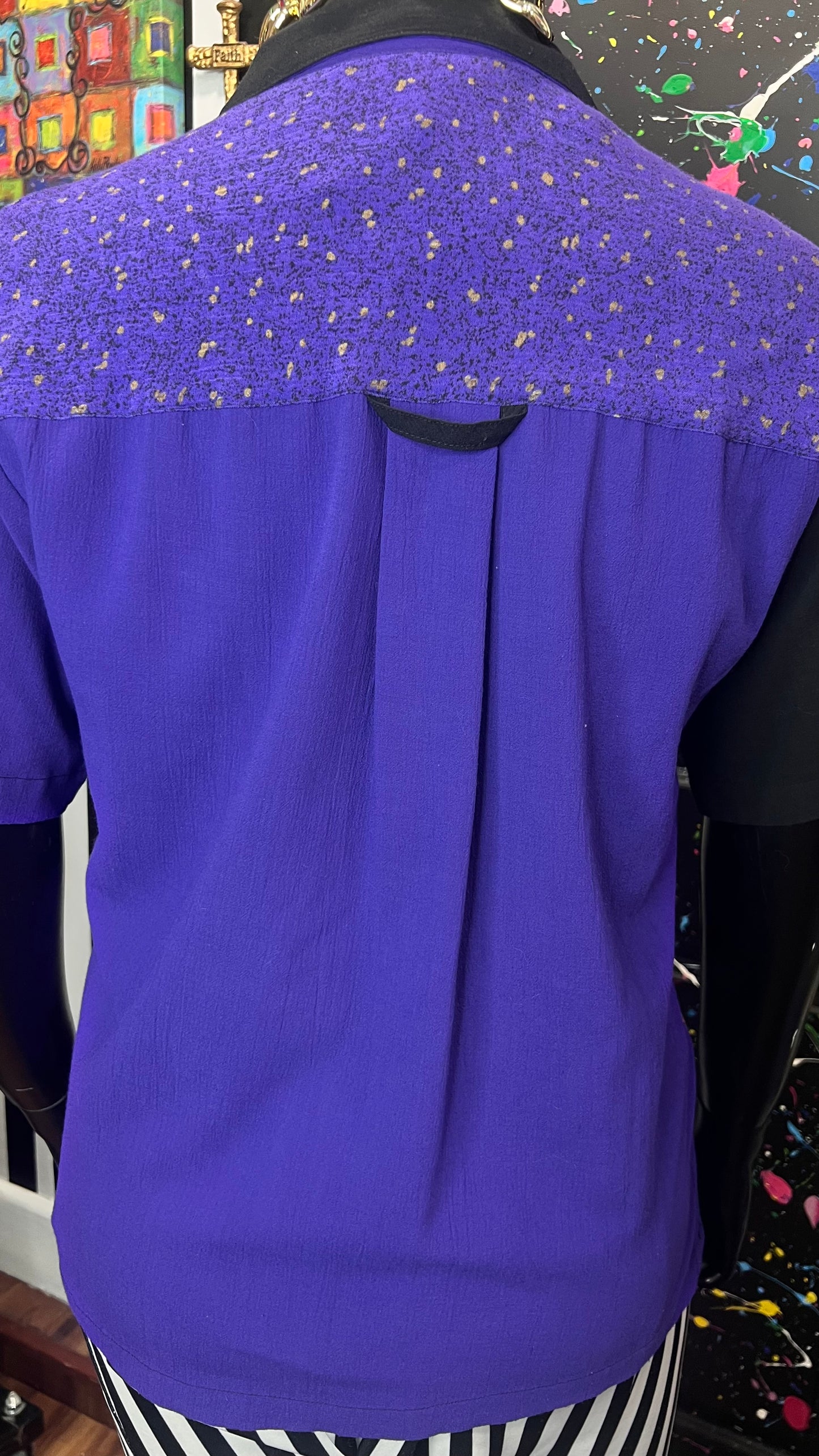 Vintage Rayon Abstract Blouse (16)