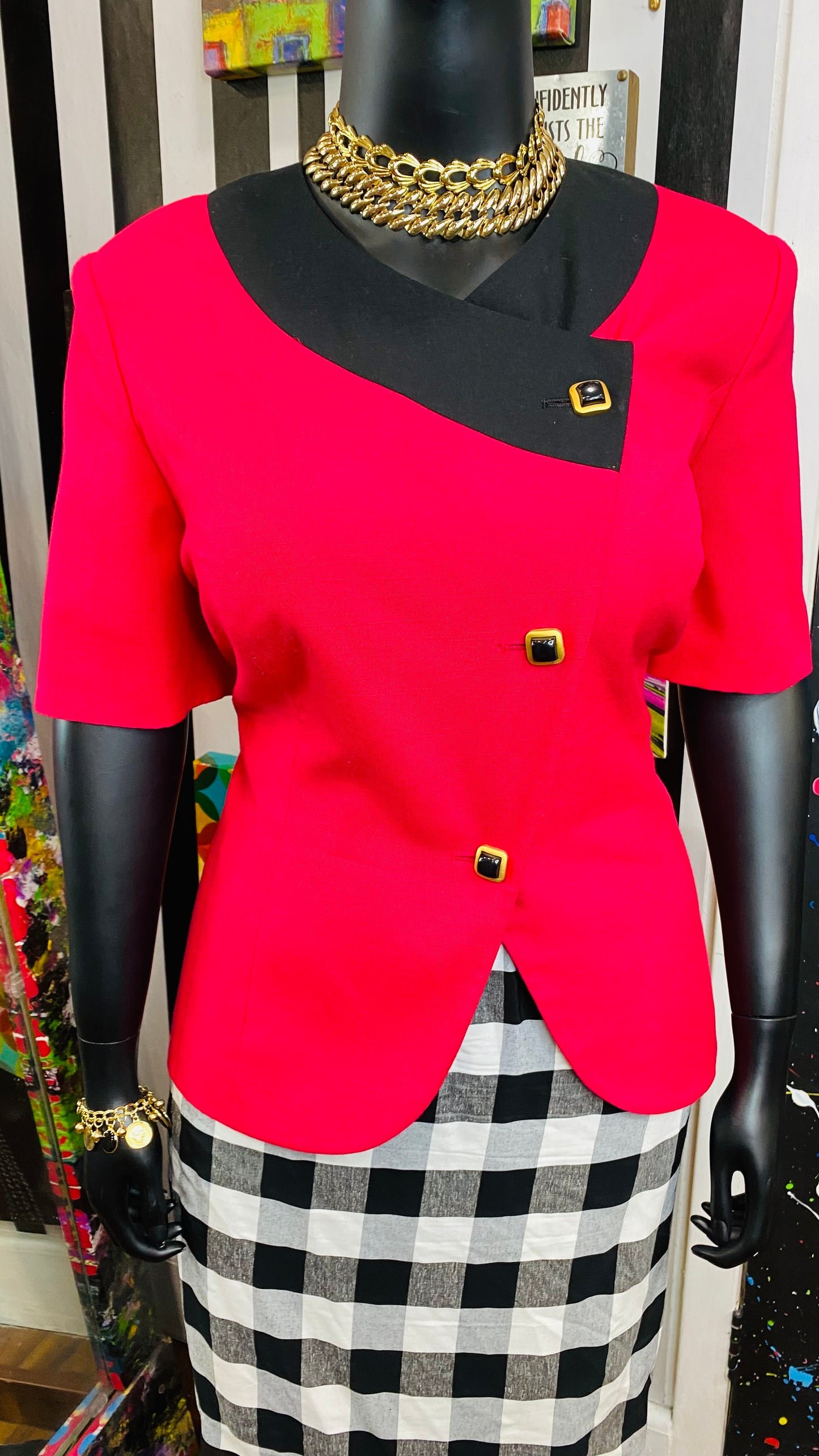 Vintage Fuchsia Kasper Blazer Blouse (18W)